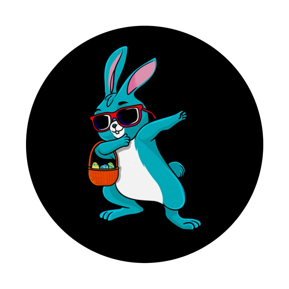 Easter Bunny Rabbit Dab Dance Eggs PopSockets PopGrip - Swappable Phone & Tablet Grip for Kids, Boys & Girls | Perfect for Easter Gifts, Phone Accessories & Dance Parties