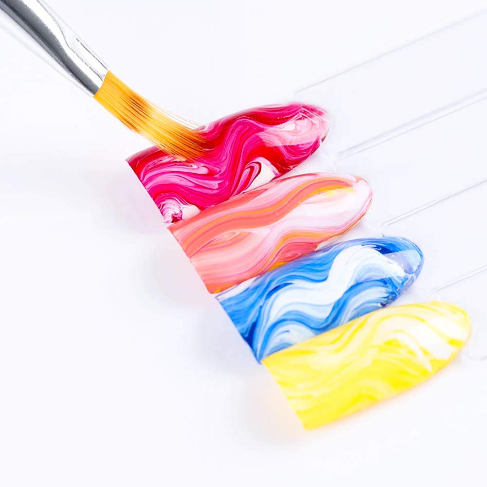 5Pcs Ombre Nail Brush Set - Professional Nail Art Brushes for Gradient & Design | Nail Pens & Tools Kit for Salon & Home Manicure | Perfect for DIY Nail Art, Ombre Effects & Creative Designs