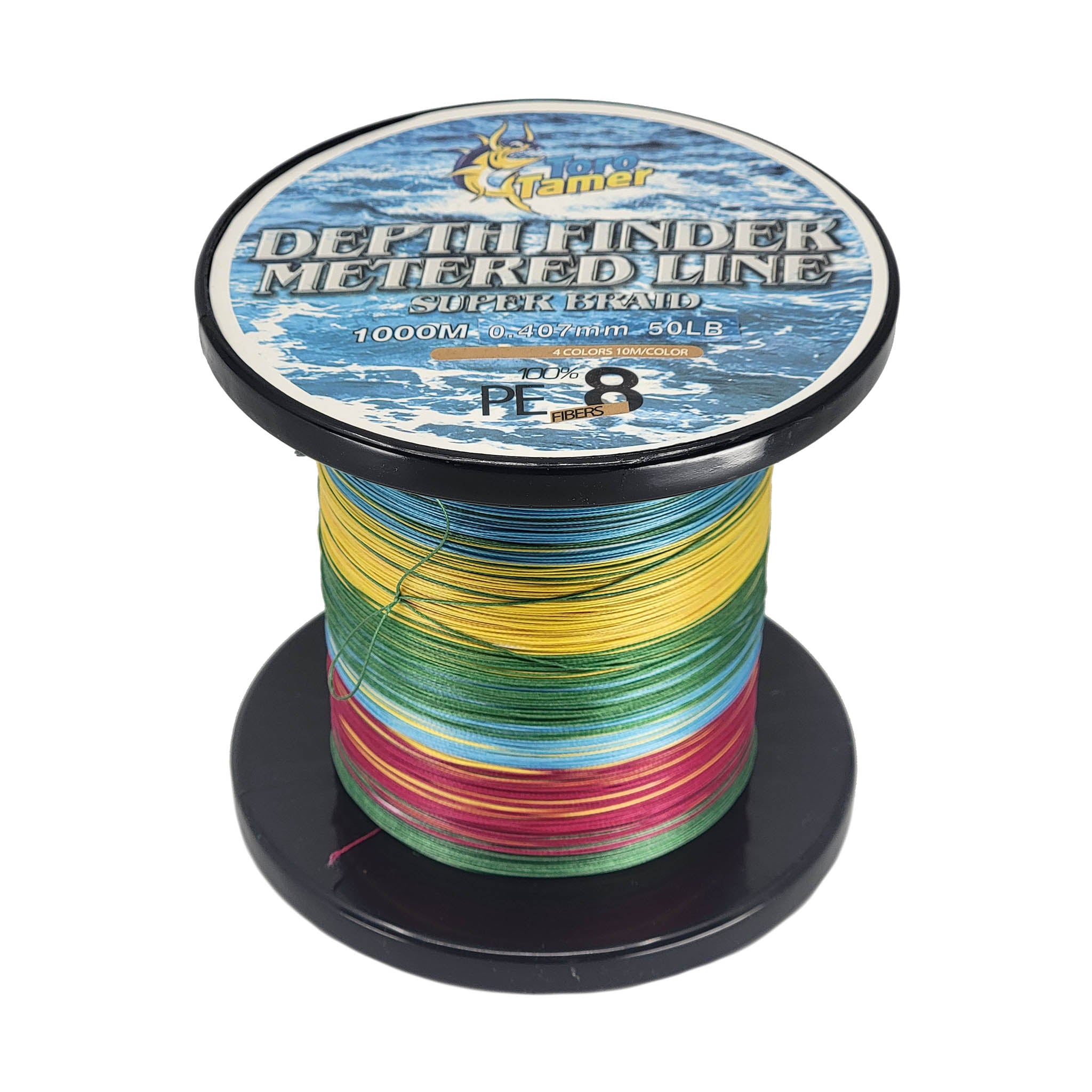 Toro Tamer 4 Strand Solid Braid Fishing Line 1000M (3280ft) - High Strength Saltwater & Freshwater Fishing Line for Offshore, Surf Casting, and Deep Sea Fishing