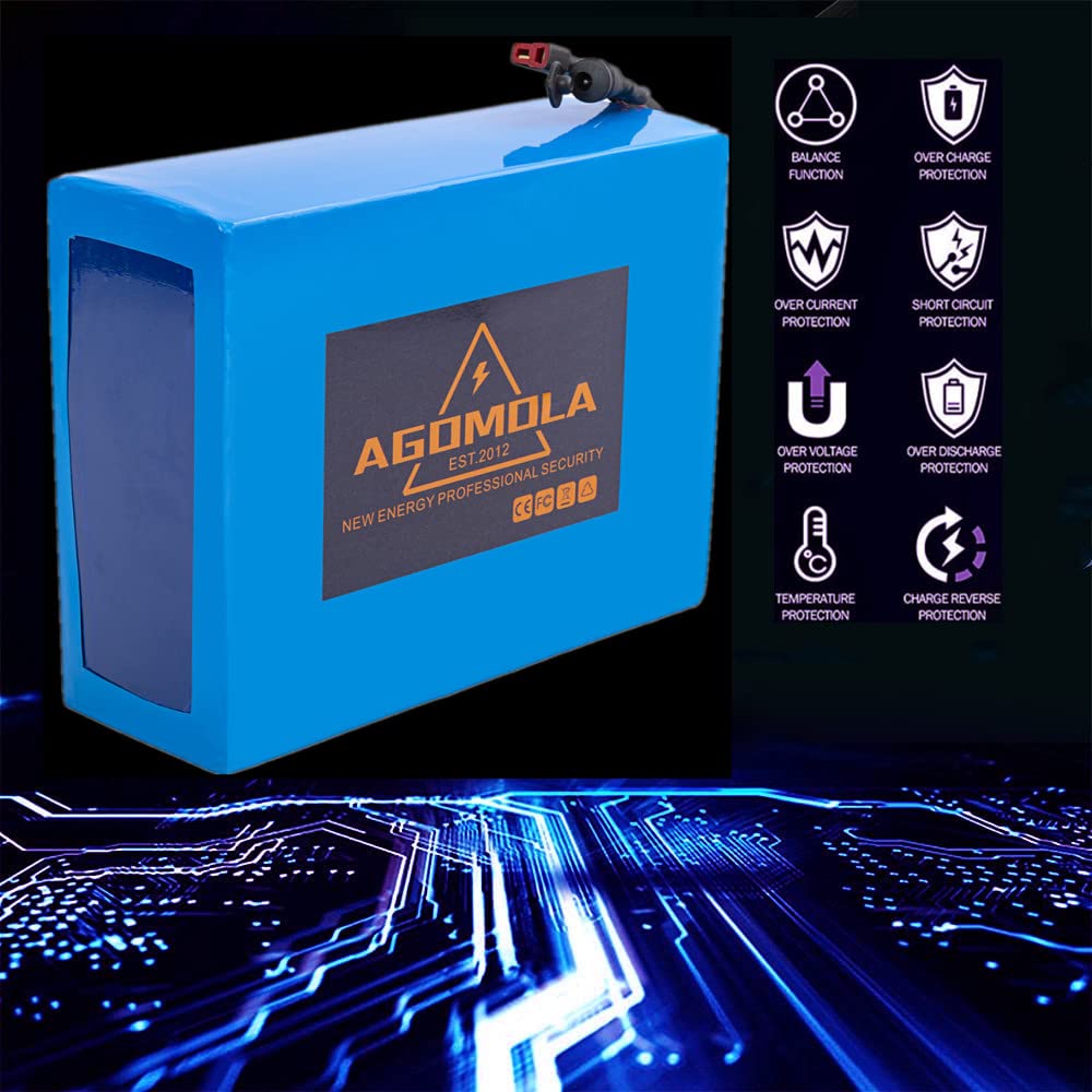 48V 20Ah Lithium Battery for Electric Bikes - Compatible with 100W to 1000W Motors, Includes Charger & BMS - Perfect for Commuting, Mountain Biking & Long-Distance Rides