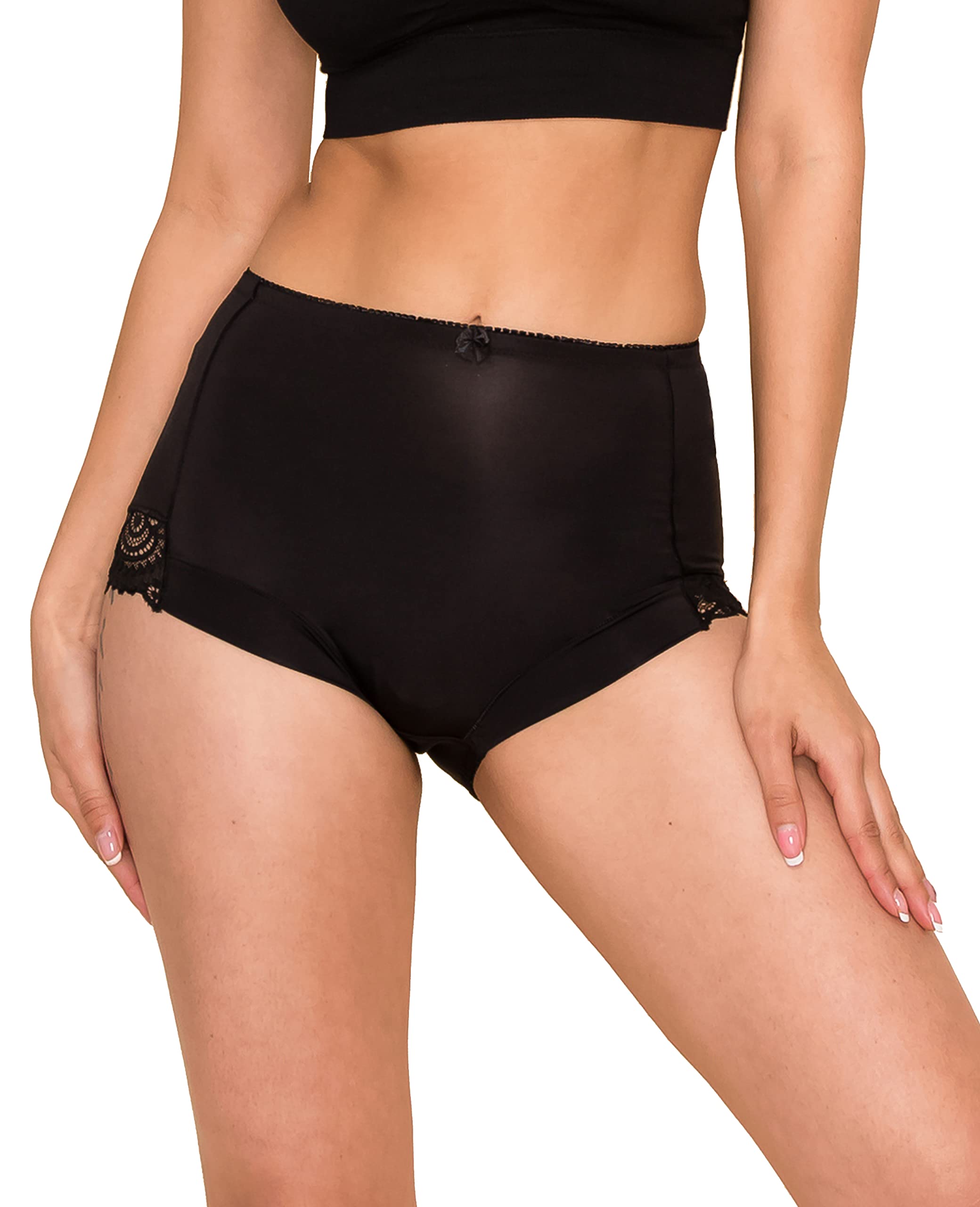 Barbra Women's Tummy Control Underwear - High Waisted Briefs & Girdle Panties (4-Pack, Sizes S-Plus) for Everyday Comfort & Shapewear Support | Perfect for Work, Yoga & Postpartum Recovery