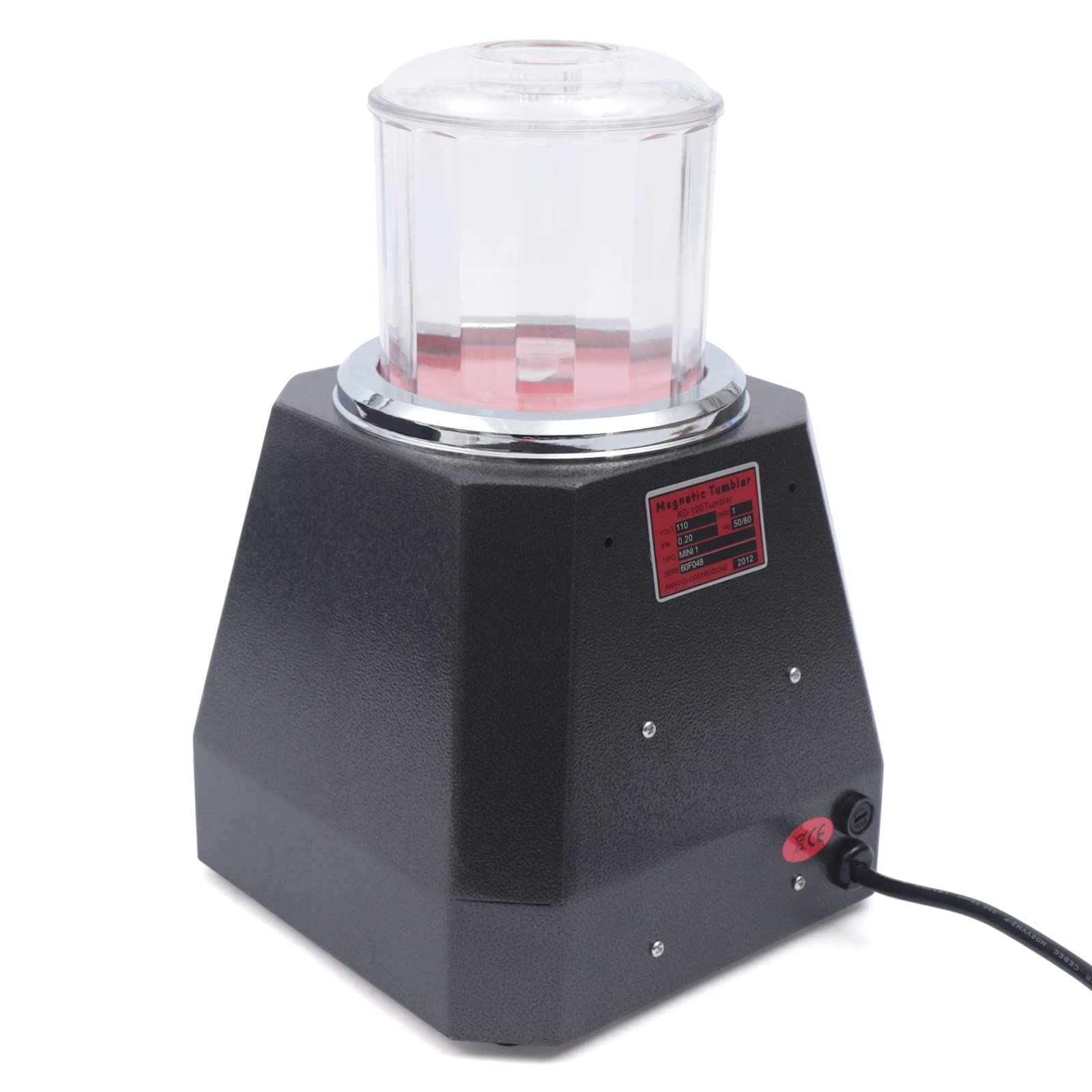 2000RPM Magnetic Jewelry Polisher Machine - 220V 100mm Magnetic Tumbler for Jewelry & Metal Polishing with Acrylic Bowl - Perfect for Jewelry Making, Metal Crafting, and Small Parts Finishing
