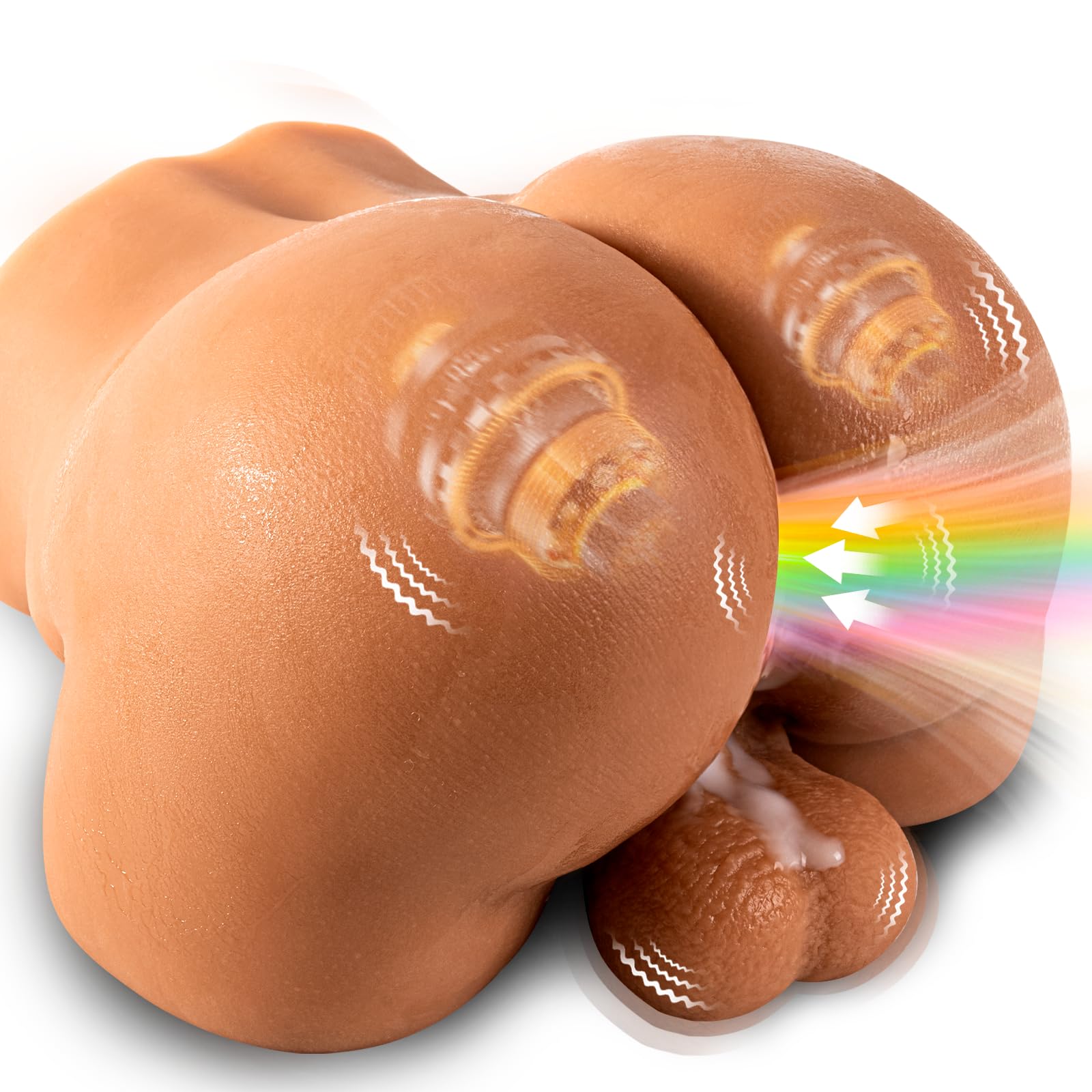10LB Realistic Male Masturbator with Sucking & Vibrating Motor - Silicone Gay Sex Doll with HIPS, Anus & Testicles - Anal Channel Vibrator Toy for Men - Perfect for Solo Play & Discreet Pleasure