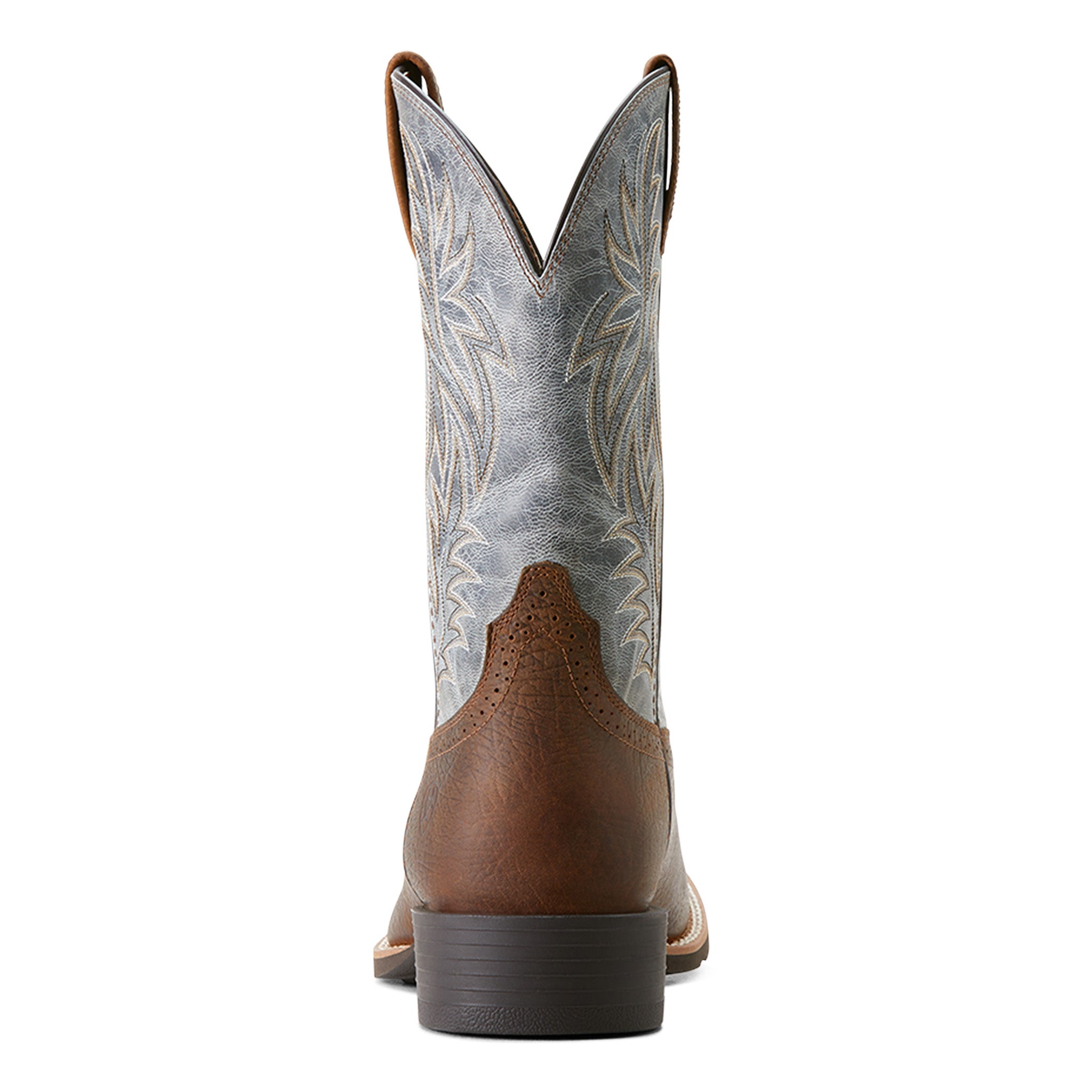 Ariat Sport Wide Square Toe Western Boots for Men - Brown & Earth Blue Cowboy Boots - Perfect for Riding, Work & Outdoor Activities