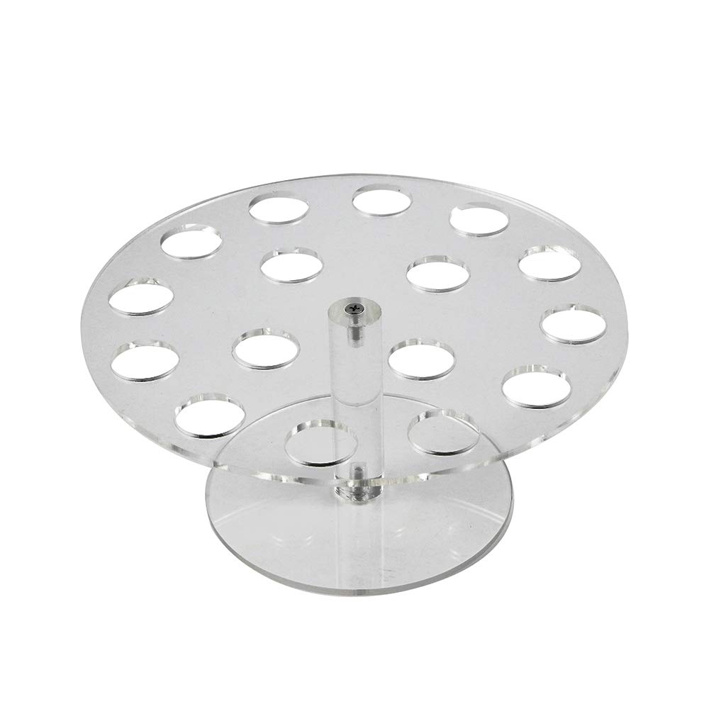 2-Pack Acrylic Ice Cream Cone Holder Stand - 16 Holes for Cotton Candy & Dessert Cones - Durable Party Serving Display for Ice Cream Shops, Carnivals & Home Baking