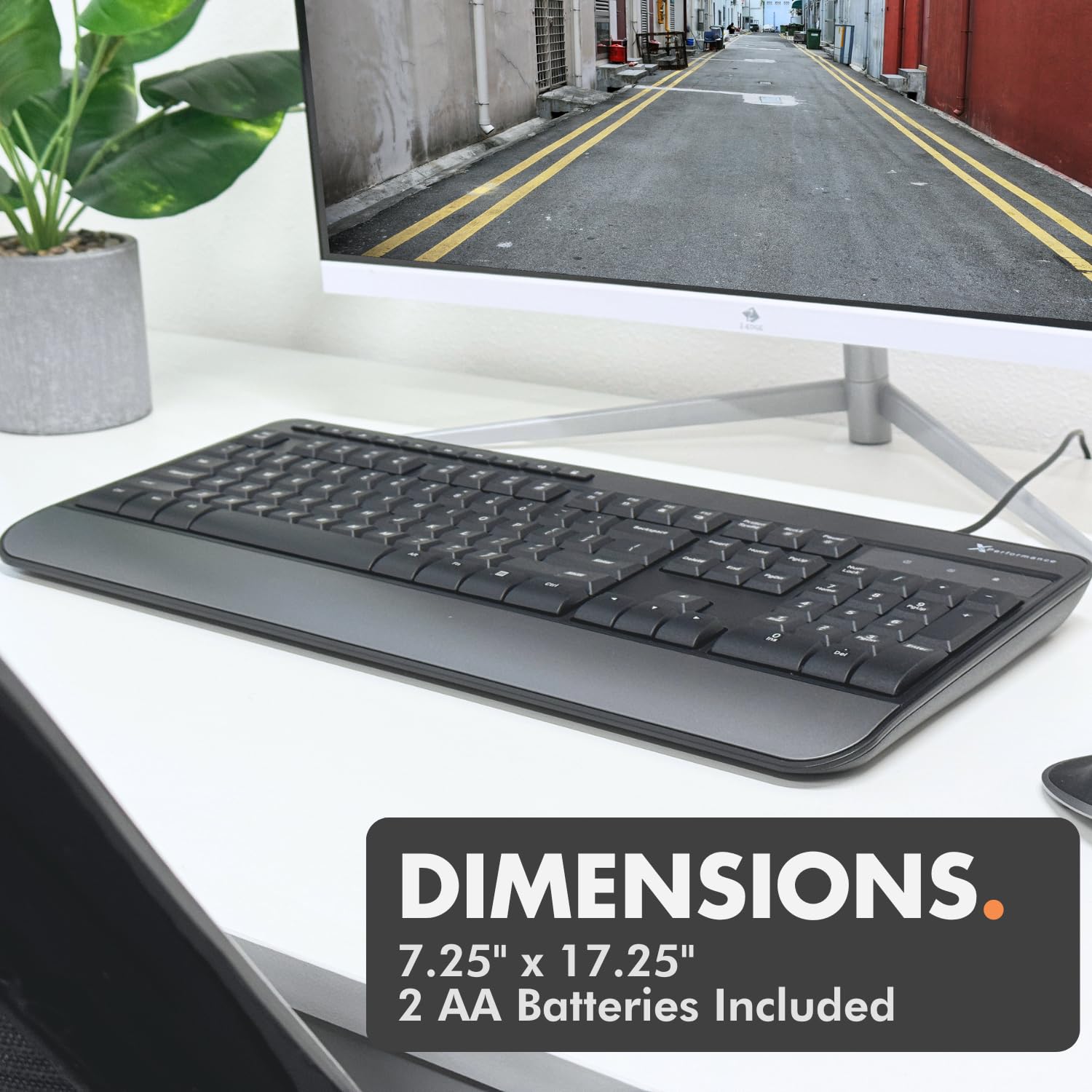 X9 Wired USB Keyboard - Ergonomic Full Size with Wrist Rest for Office & Gaming
