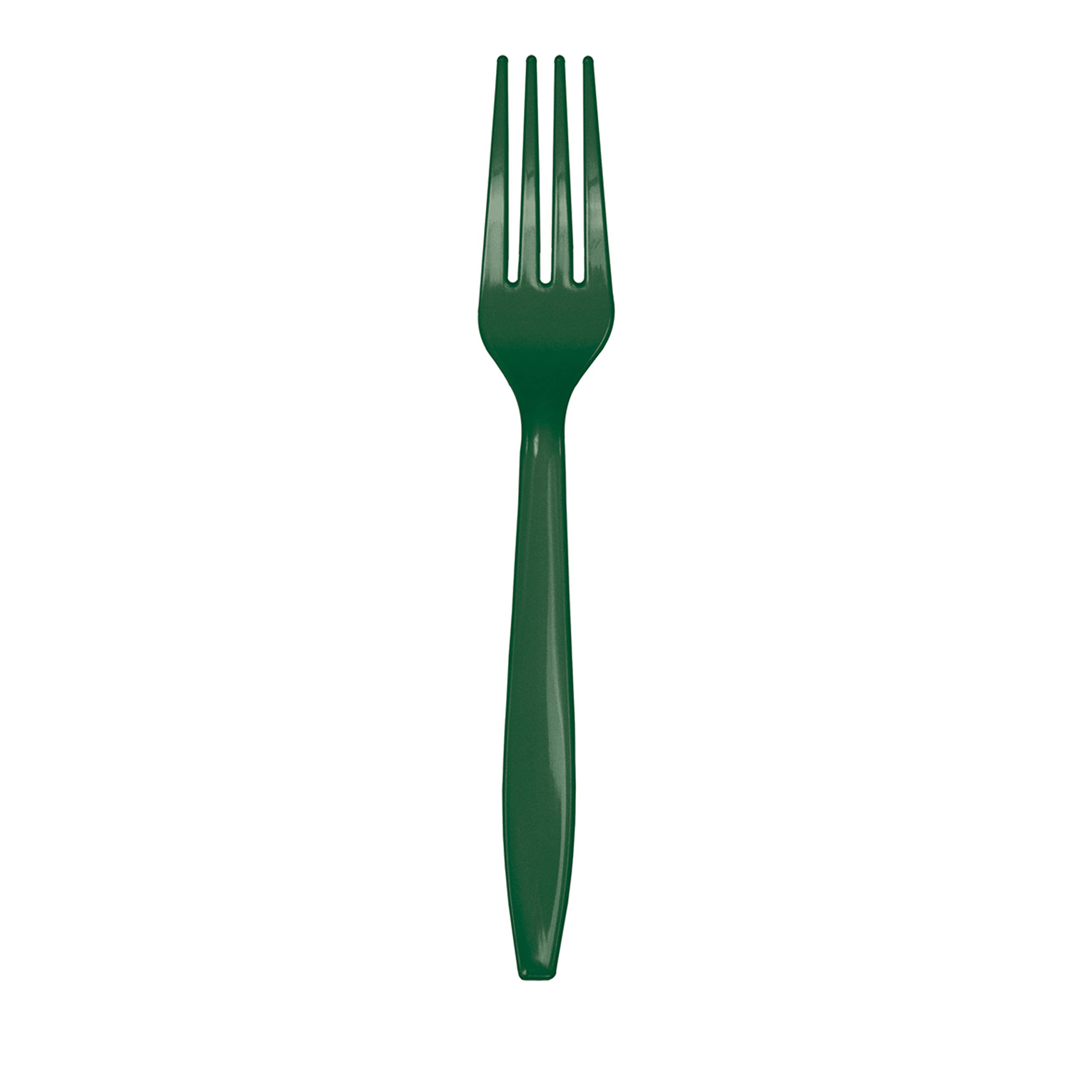 Eco-Friendly Hunter Green Plastic Forks - 72 Count Disposable Cutlery Set for Parties, Picnics & Outdoor Events | BPA-Free Durable Dinner Forks