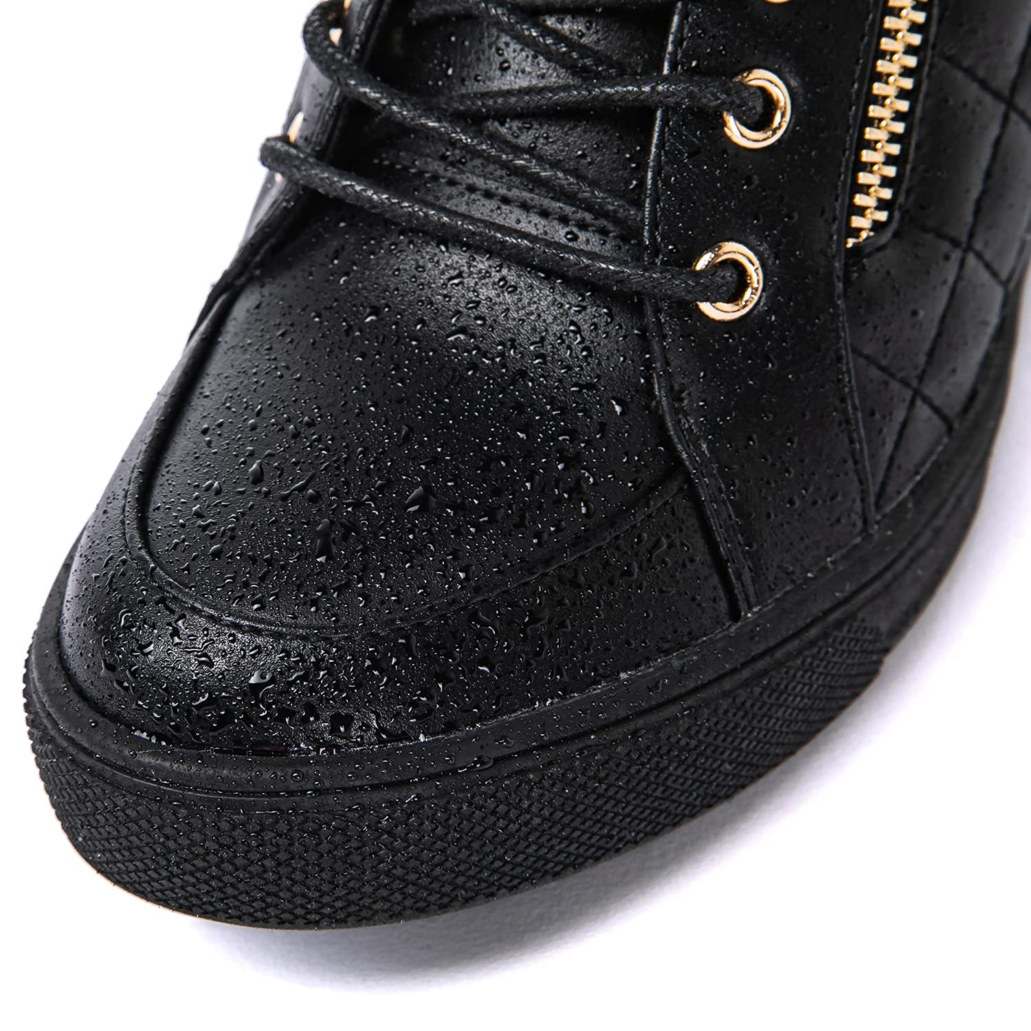 GLOBALWIN Women's Fashion Ankle Boots Wedge Sneakers - Comfortable Casual Shoes for Walking, Work & Everyday Wear