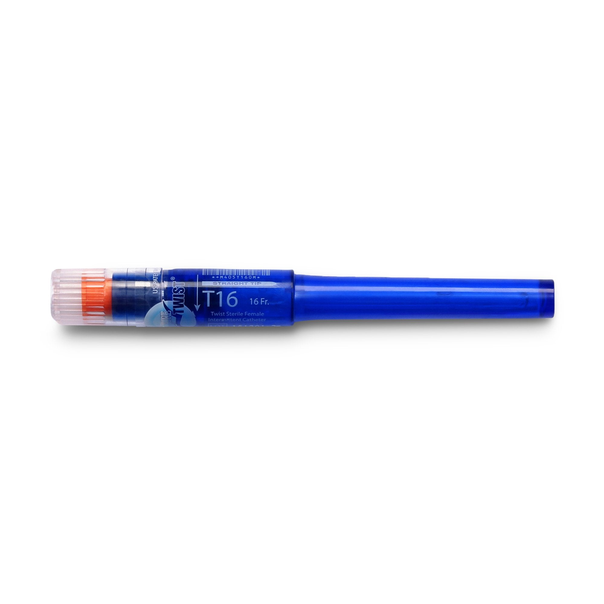 Twist® Lubricated Urethral Catheter - Straight Tip, PVC, Box of 30 - Ideal for Medical Use & Catheterization Procedures