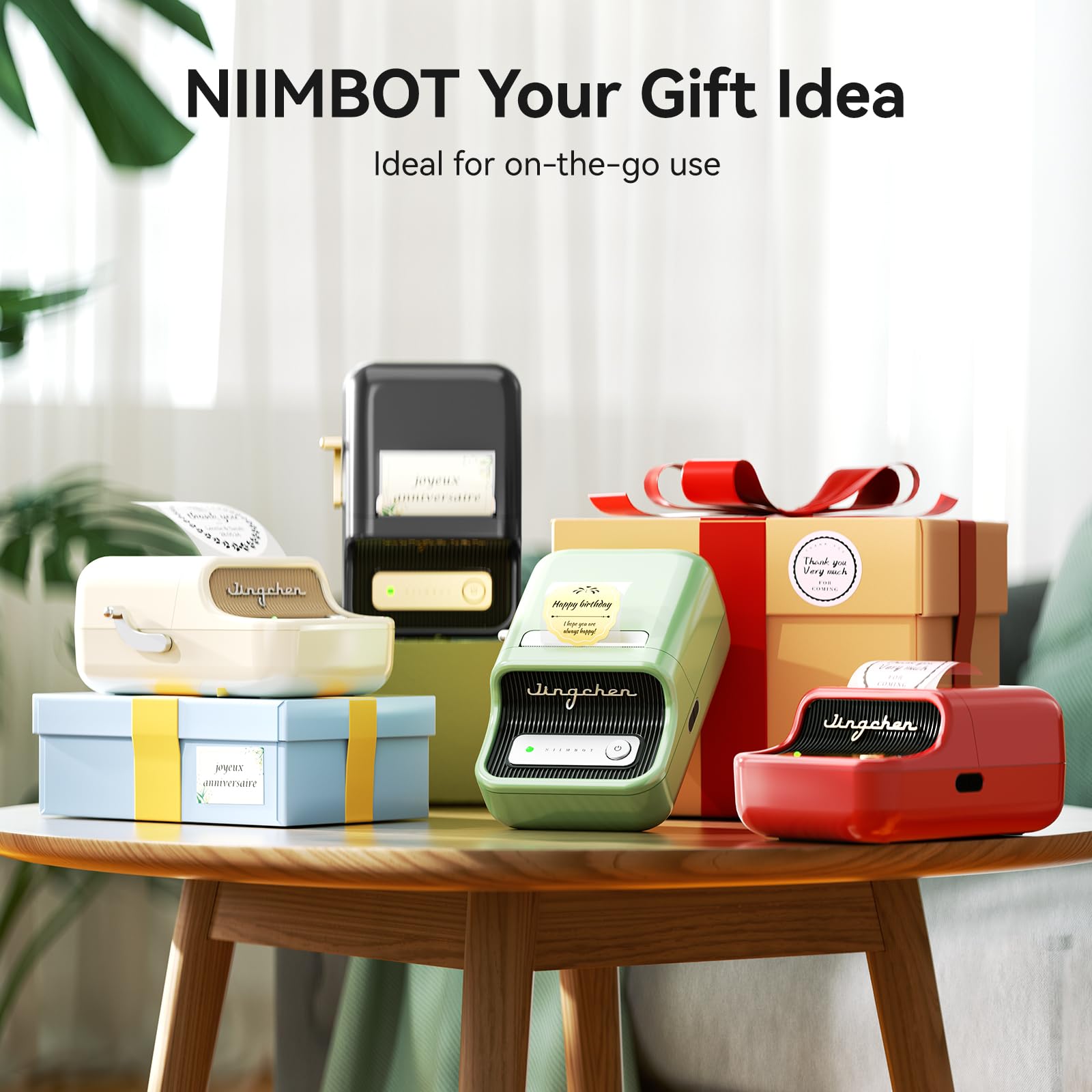 NIIMBOT B21 Portable Bluetooth Label Printer - Wireless Sticker Maker for Small Business, Barcode, Clothing, Retail, Bakery, Mailing, Candles & Jewelry - Perfect for Home Office, Craft Organizing & Gift Labeling (White)