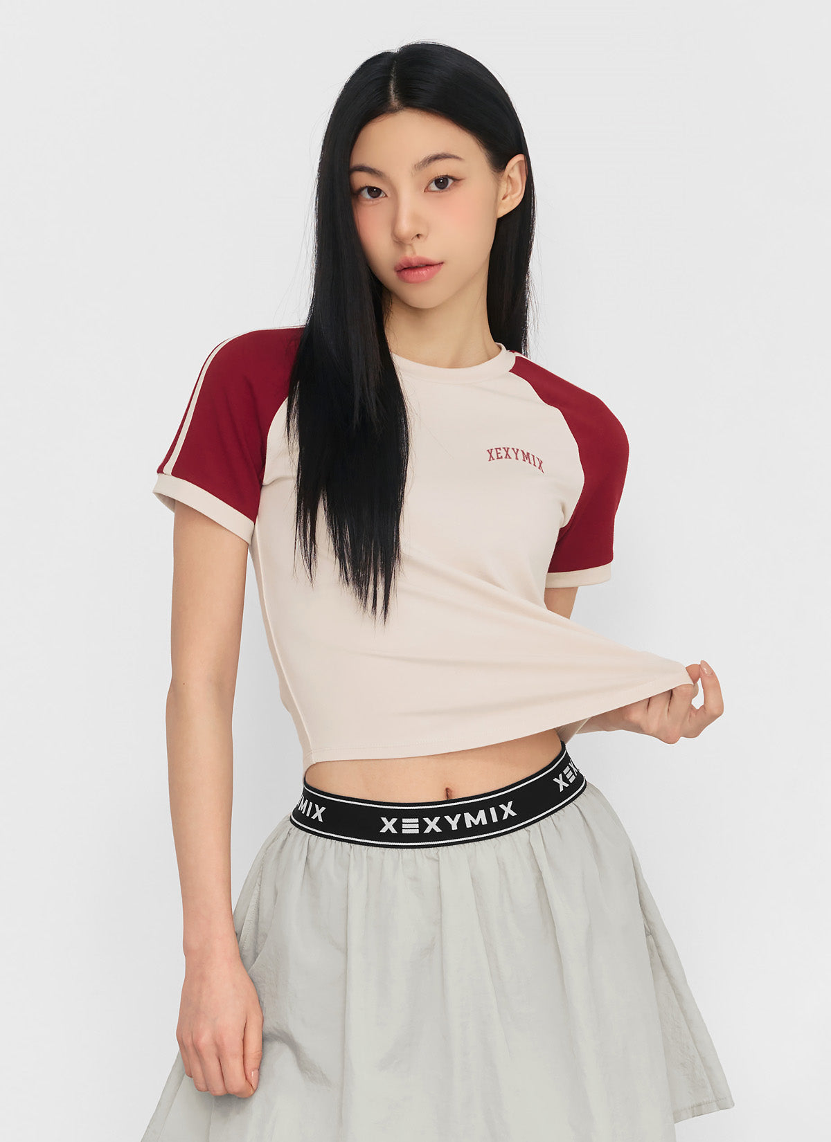 Reglan Color Block Crop Short Sleeve T-Shirt for Women | Trendy Summer Casual Top | Perfect for Yoga, Beach & Streetwear Fashion