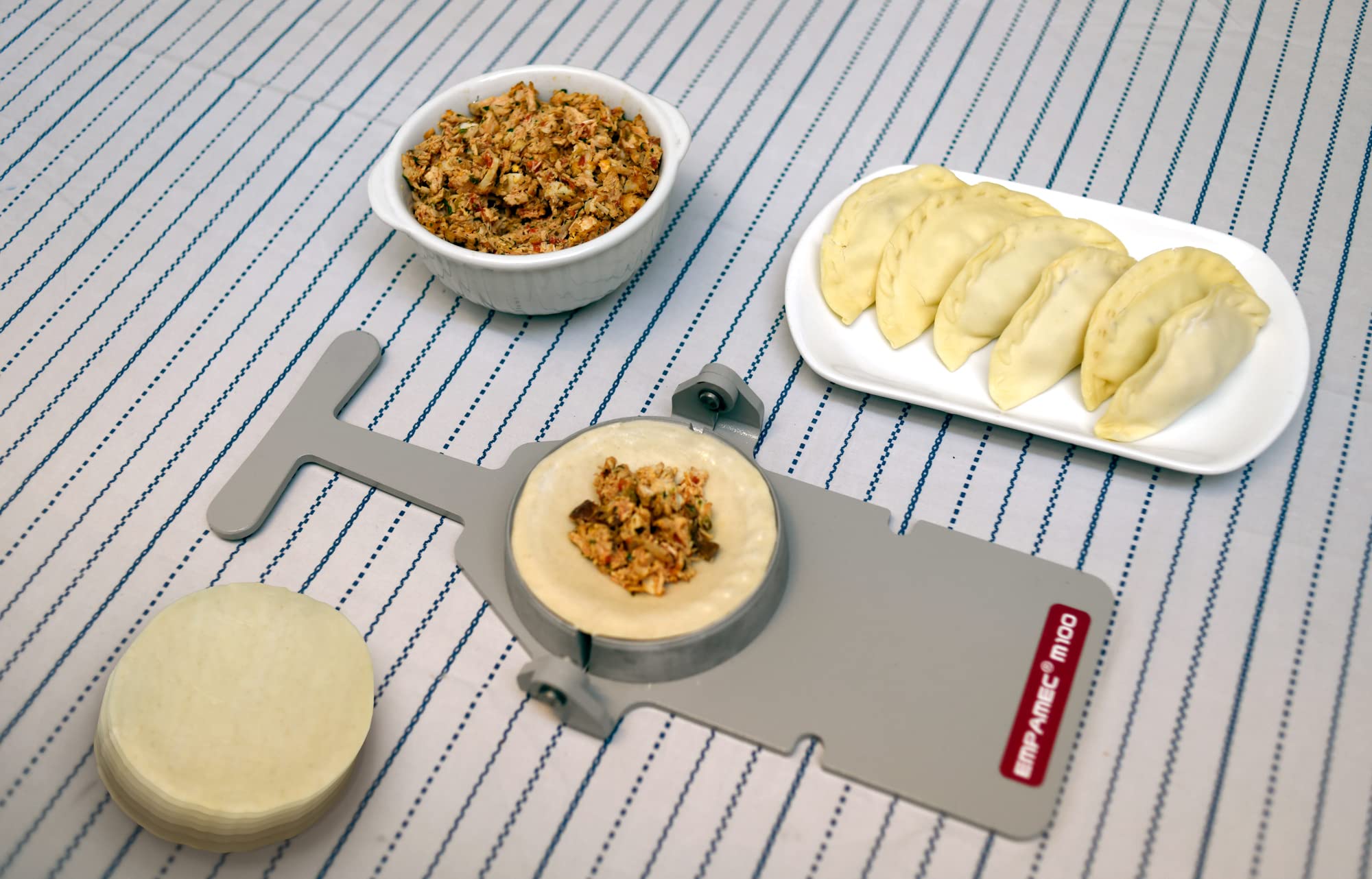 Empanada Maker - 4.7 Inch (12 cm) Dough Size Diameter - Perfect for Homemade Empanadas, Snacks & Party Appetizers