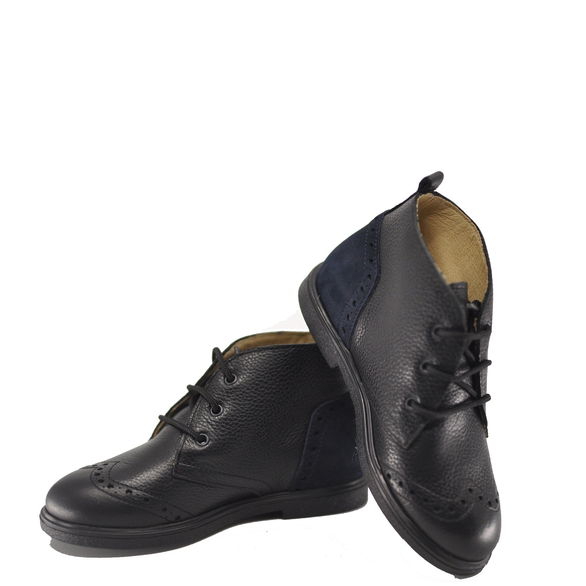 Blublonc Women's Black Pebbled Leather Ankle Boots - Stylish & Comfortable Booties for Casual Outfits, Office Wear & Night Out