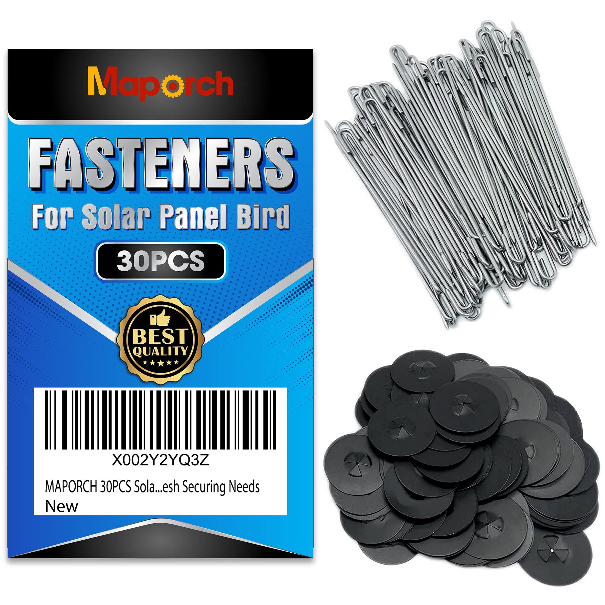 30PCS Solar Panel Guard Clips & Aluminum Fastener Clips for Galvanized Welded Wire Mesh, Critter Mesh, Chicken Wire, Hardware Cloth - Secure Fencing for Gardens, Farms & Solar Panels