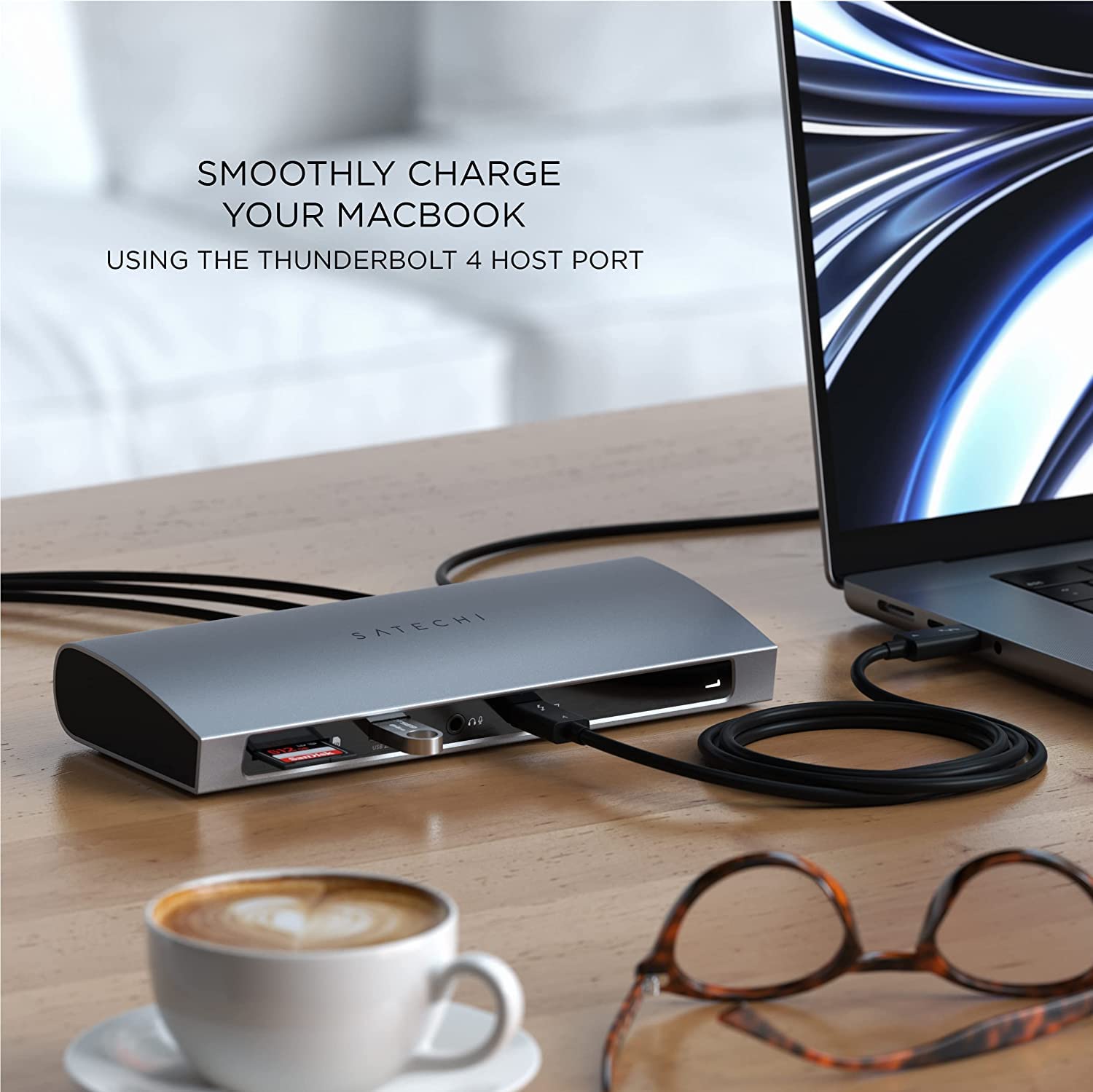 Satechi 12-in-1 Thunderbolt 4 Docking Station with 96W PD Charging, 4K HDMI, USB-C Hub - 4 Downstream Ports, 3 USB-A 3.2, SD Card Reader, Gigabit Ethernet for MacBook Pro/Air (M1 & M2) - Perfect for Home Office & Video Editing Setup