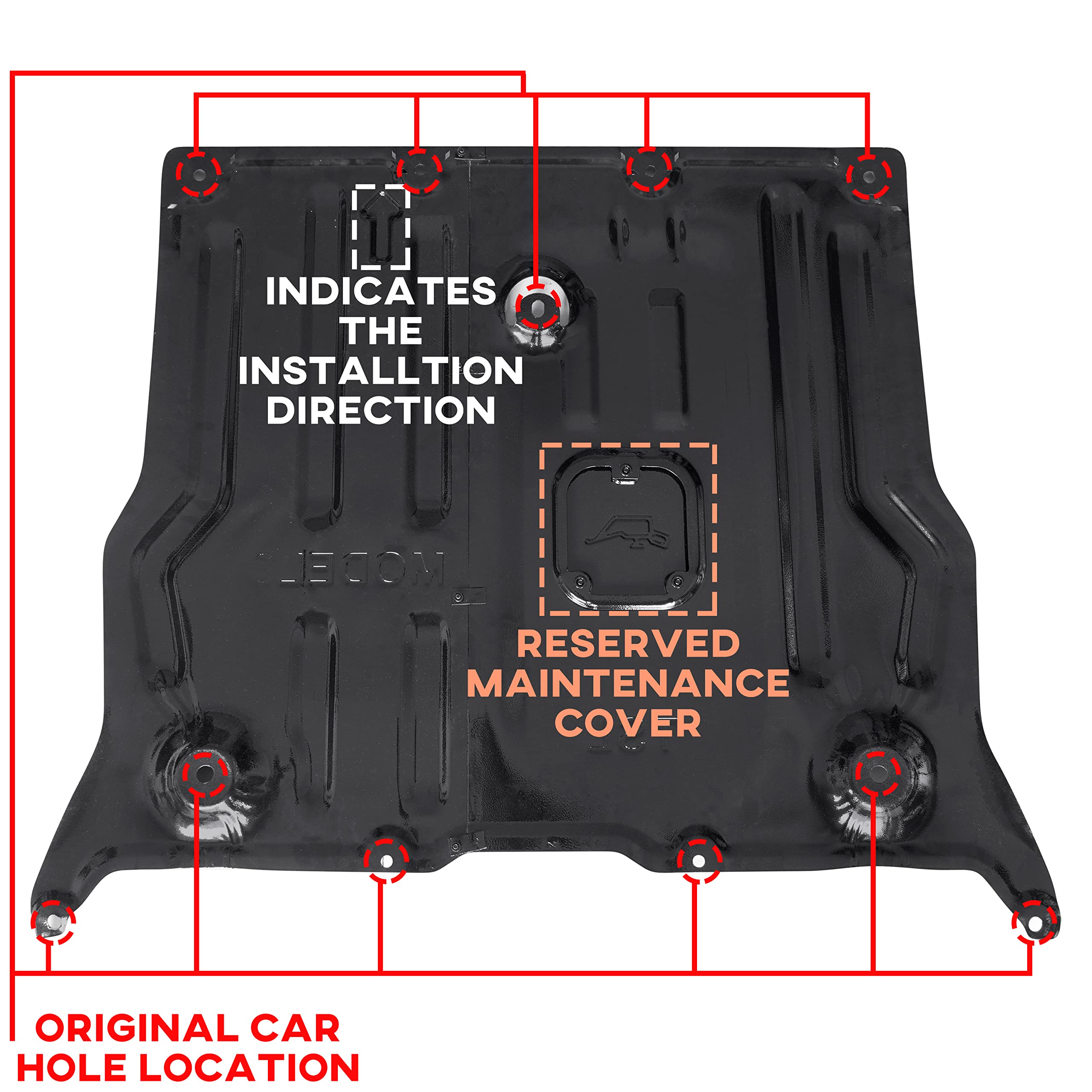 KEWISAUTO Front Skid Plate for Tesla Model 3 & Model Y (2017-2024) - Heavy Duty Underbody Engine Guard, Splash Shield & Chassis Protection Plate - Perfect for Off-Roading & Winter Driving Protection