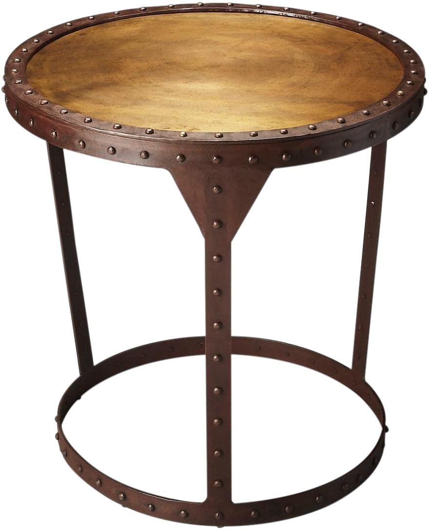 Butler Bonham Iron Side Table - Modern End Table for Living Room, Bedroom, or Patio - Sturdy Metal Accent Table with Vintage Design