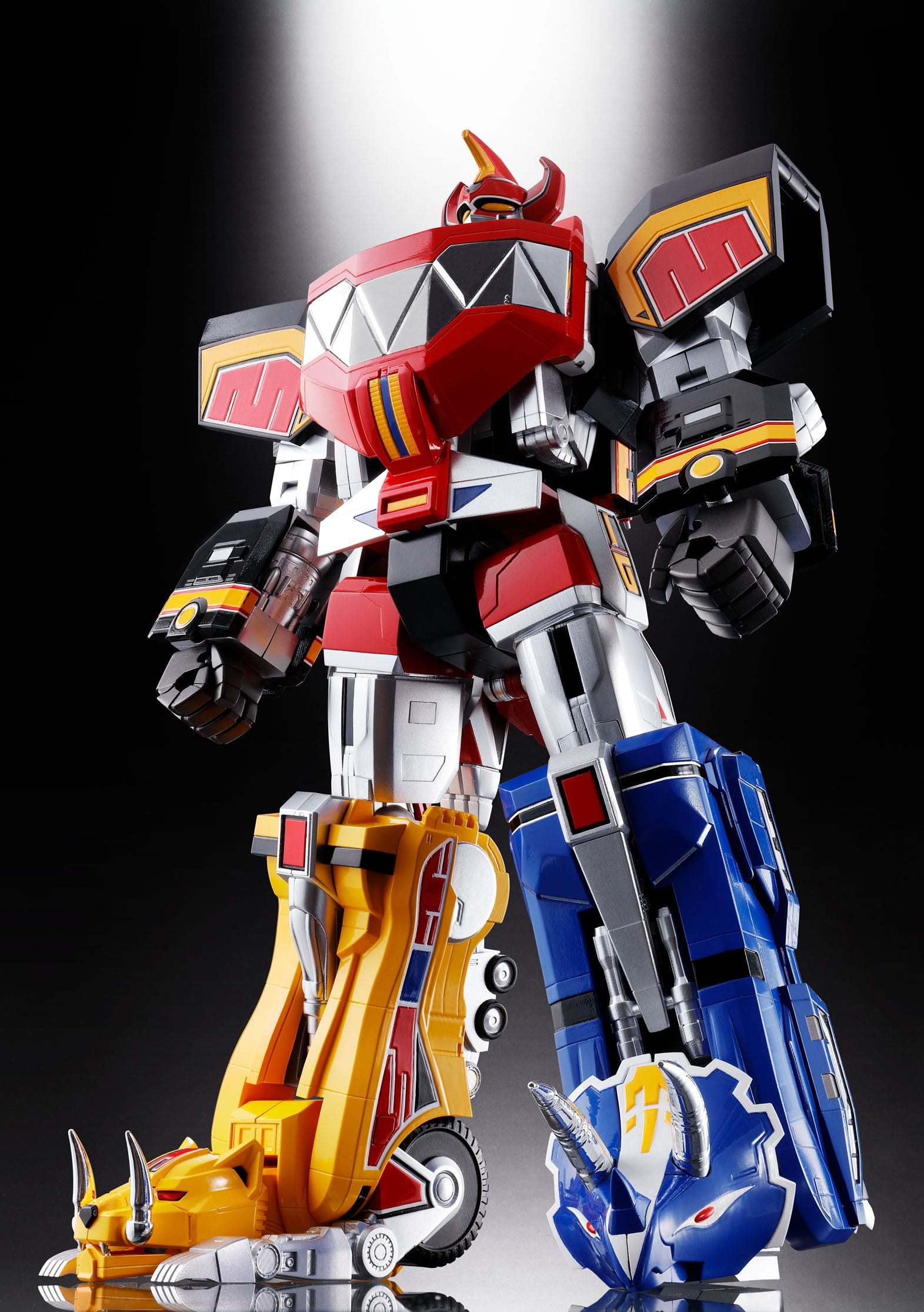 Bandai Soul of Chogokin GX 72 Mighty Morphin Power Rangers Megazord Collectible Action Figure - Premium Die-Cast Metal Robot Toy for Display & Play - Perfect for Fans, Collectors and Nostalgic Gift Giving