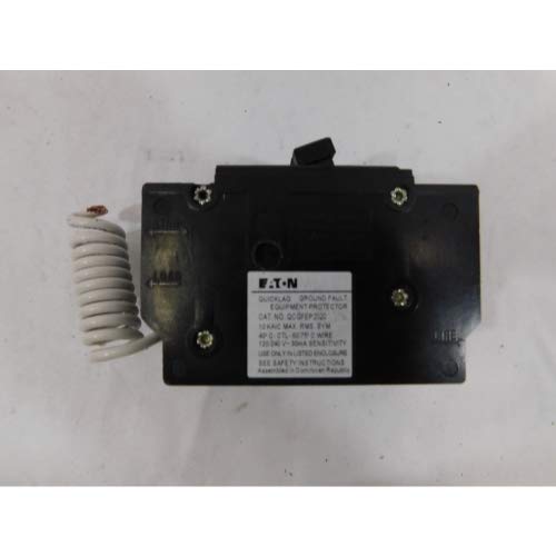 EATON CUTLER HAMMER QCGFEP2020 20A 30mA 10kAIC 120/240VAC GFCI Circuit Breaker - Cable-to-Cable Connection for Home, Workshop & Industrial Electrical Safety Protection