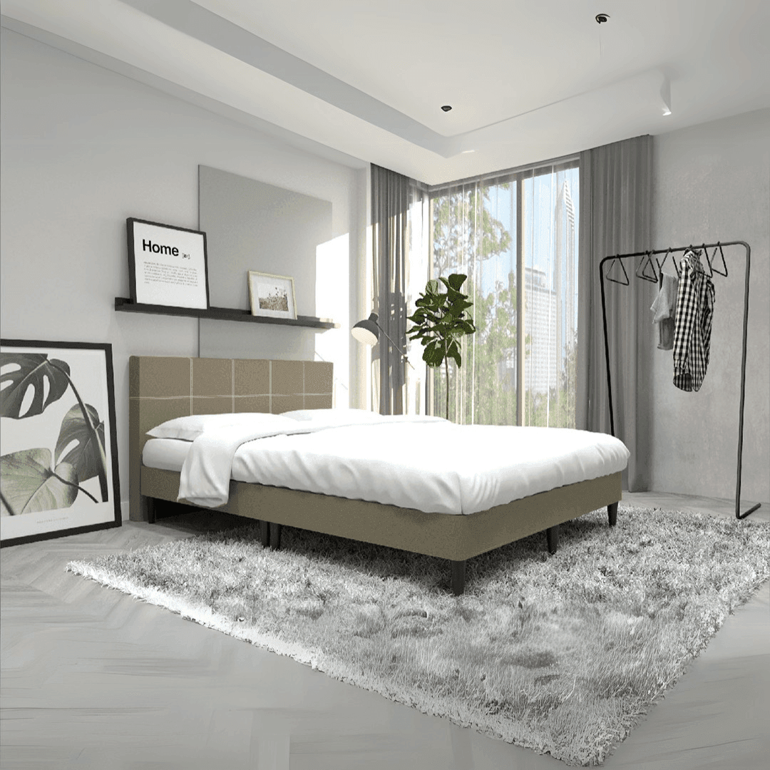 Holdun Complete Bedroom Set - Queen Size Bed Frame, Dressing Table & Wardrobe for Modern Home | Perfect for Master Bedroom, Guest Room & Apartment Decor