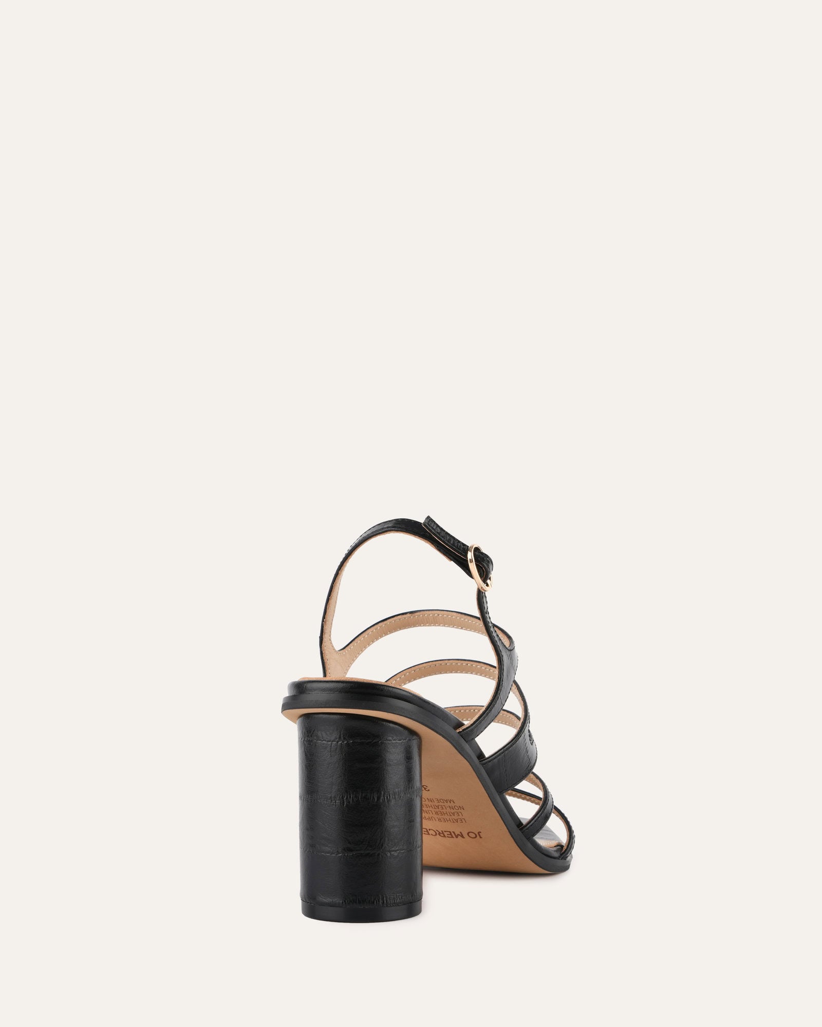 NOBU Women's High Heel Sandals - Black Shiny Lizard Skin Design for Evening Parties & Special Occasions