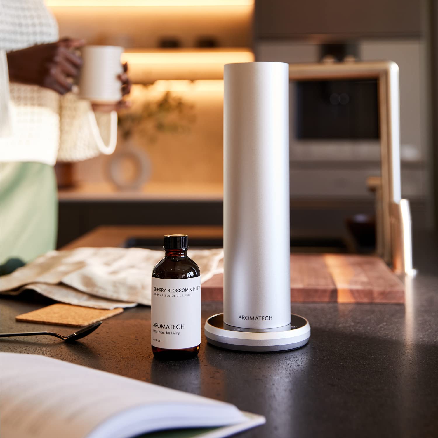 AromaTech Cherry Blossom & Hinoki Essential Oil for Diffusers - 120ml | Relaxing Aromatherapy for Home, Spa & Office