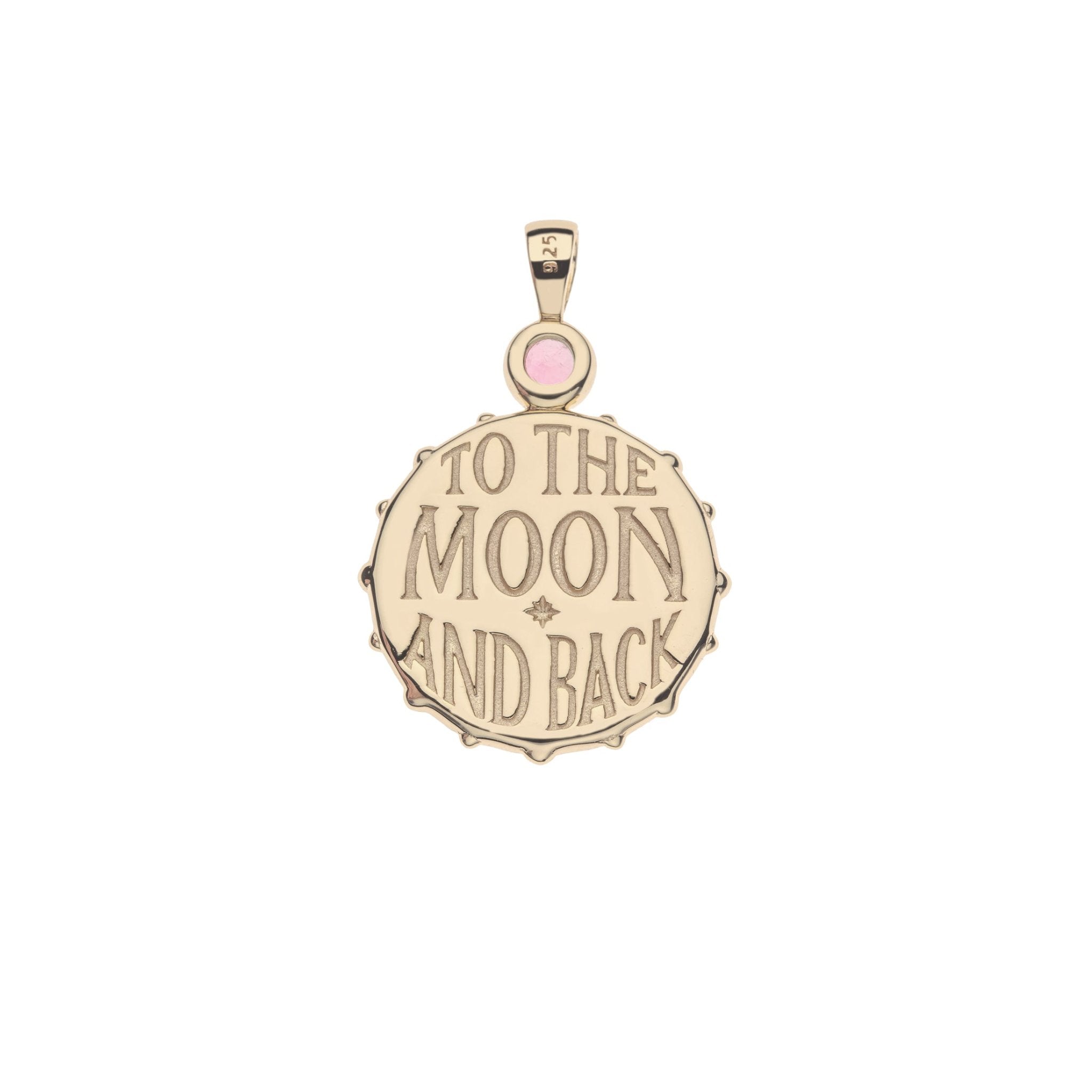 Jane Win FOREVER Mother of Pearl Moon Face Pendant Necklace - Elegant Women's Jewelry Gift for Birthday, Anniversary & Special Occasions - Perfect for Date Night, Wedding & Everyday Wear