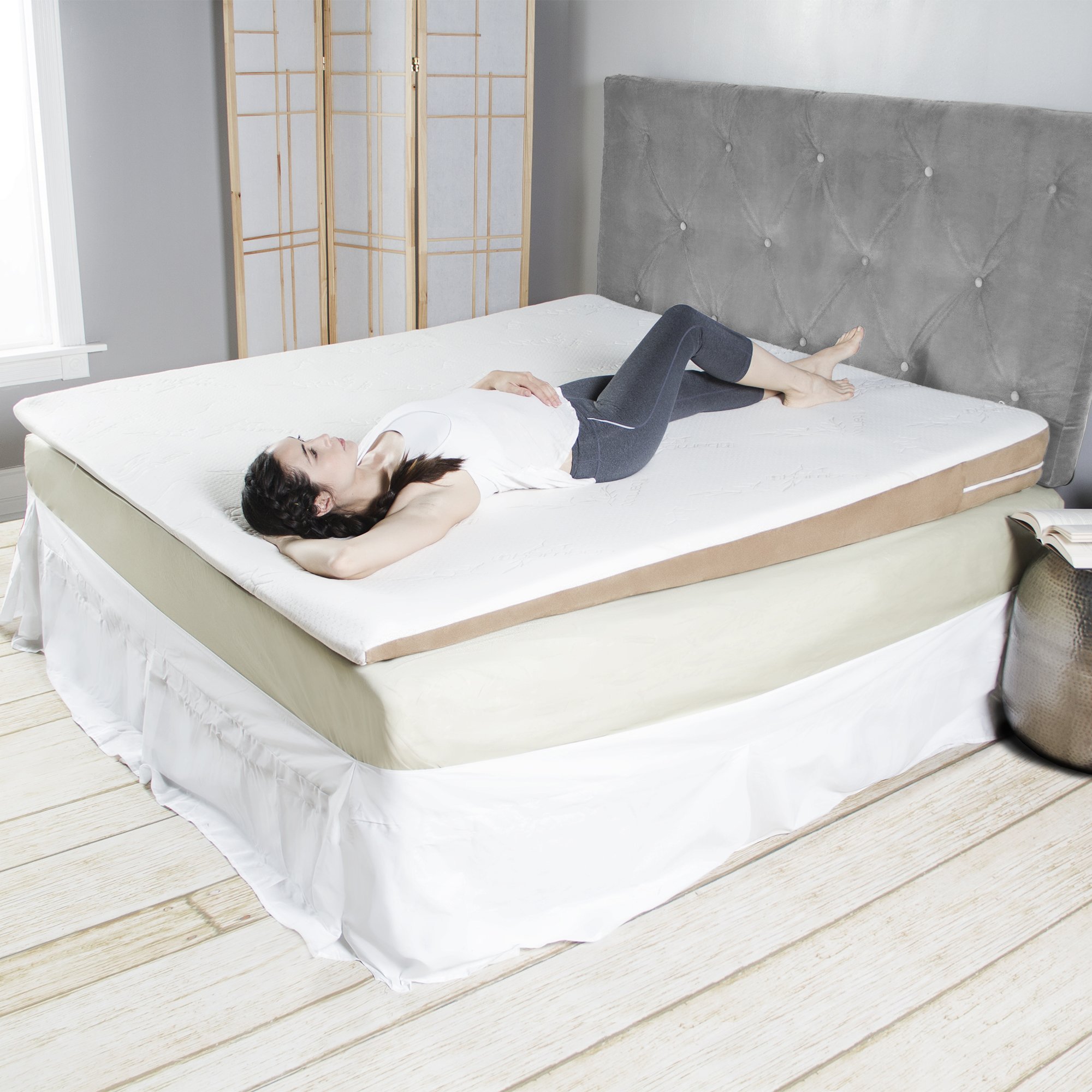Avana Super Slant Giant Inclined Memory Foam Bed Wedge Pillow - Queen Size Adjustable Wedge for Sleeping, Acid Reflux, Back Pain Relief & Reading in Bed - Perfect for Home, Hospital & Elderly Care