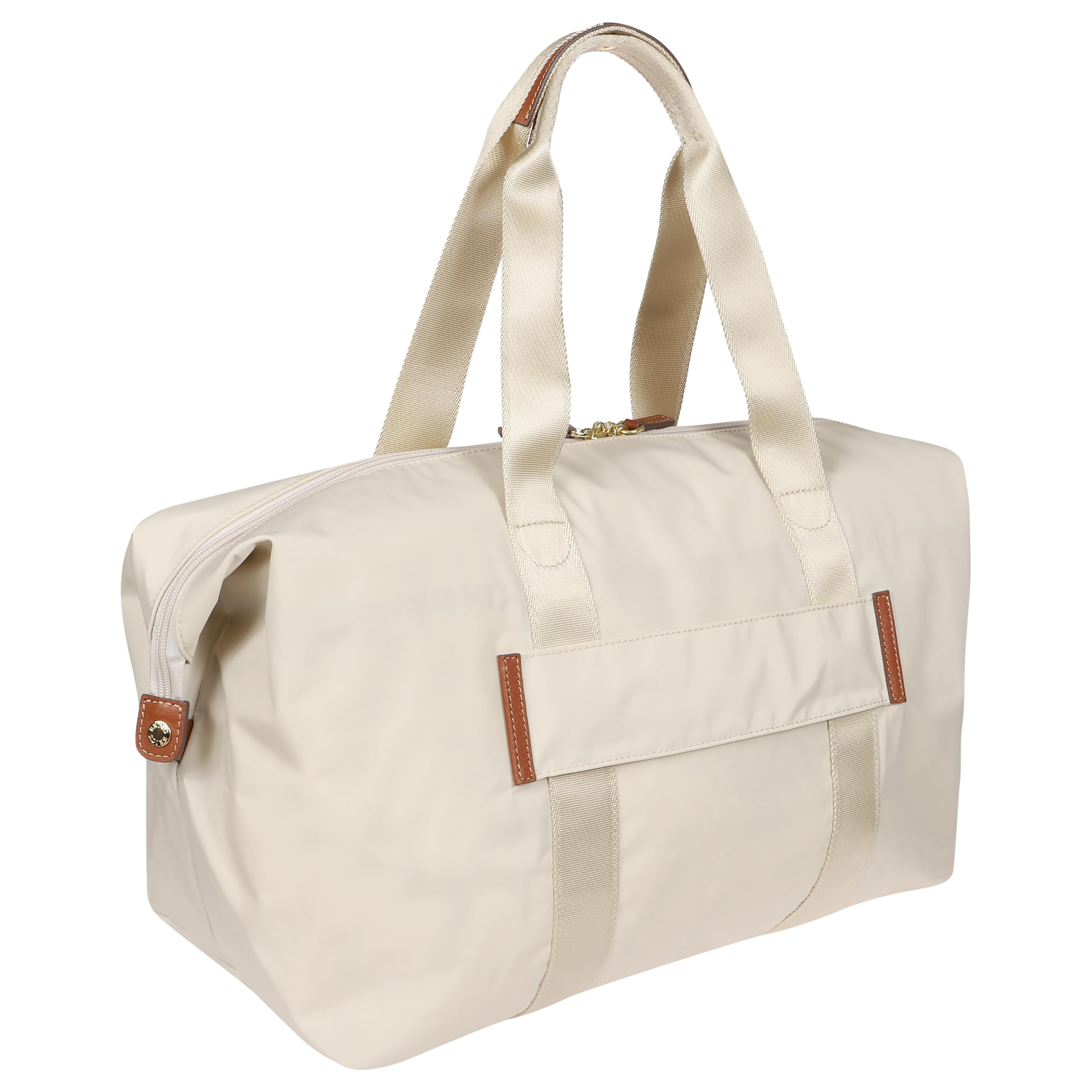 Bric's X-Bag X-Travel 2.0 Foldable Duffel Bag - 18 Inch Carry On Luggage & Overnight Bag for Women & Men - Lightweight Travel Duffel in Beige - Perfect for Weekend Trips, Gym, and Business Travel