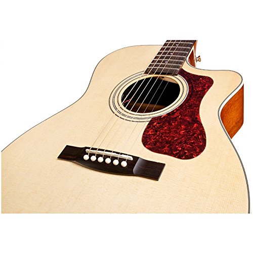 Guild OM-140CE Acoustic-Electric Guitar with Cutaway - Natural Finish | Perfect for Live Performances & Studio Recording
