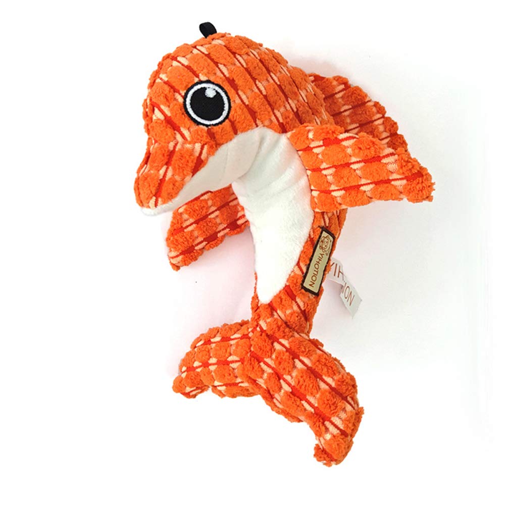 Durable Squeaky Dolphin Plush Dog Toy - Interactive Chew Toy for Small, Medium & Large Dogs | Perfect for Playtime, Training & Bonding