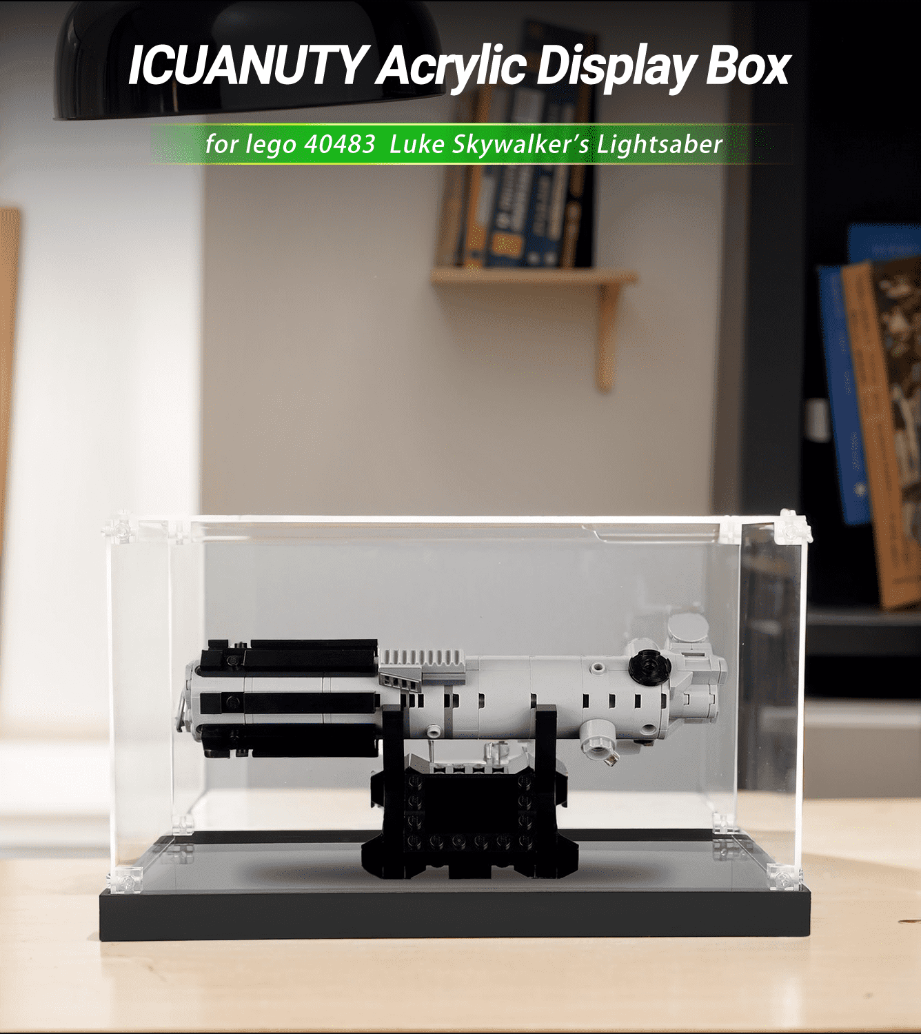 Premium LEGO Luke Skywalker's Lightsaber 40483 Display Case - Showcase & Protect Your Collectible - Perfect for Home, Office, or Gift