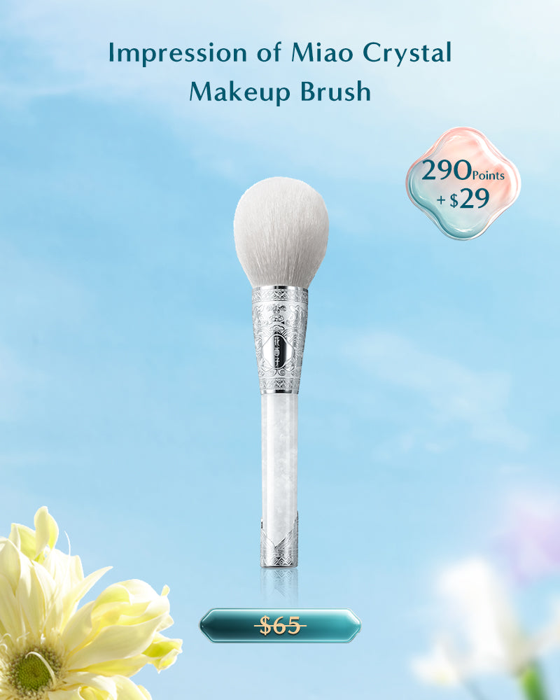 Premium Miao Crystal Makeup Brush Set - Professional Vegan Makeup Brushes for Foundation, Blending & Contouring - Perfect for Daily Makeup, Bridal & Professional Makeup Artists