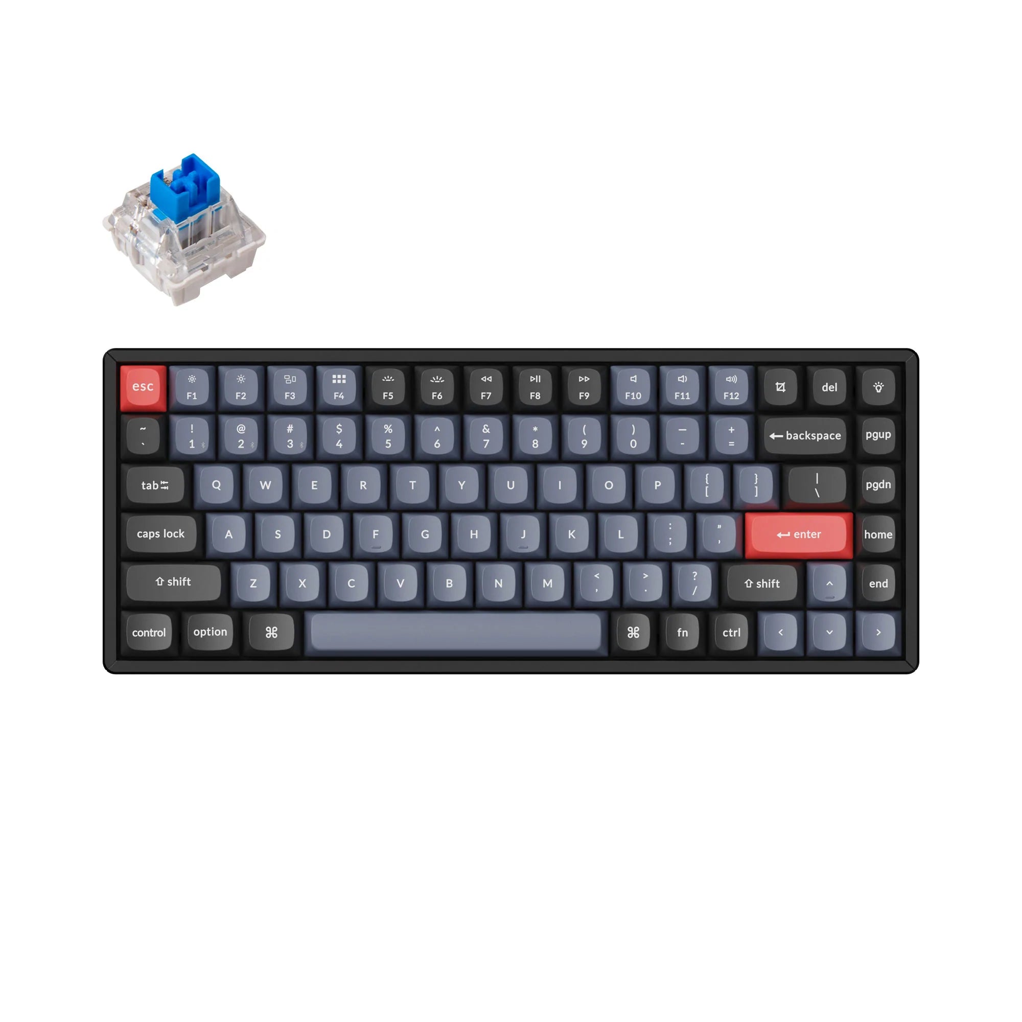 Keychron K2 Pro 75% Layout Wireless Mechanical Keyboard - Hot-Swappable, QMK/VIA Programmable, Bluetooth/USB-C - Perfect for Mac, Windows, Gaming & Office Work