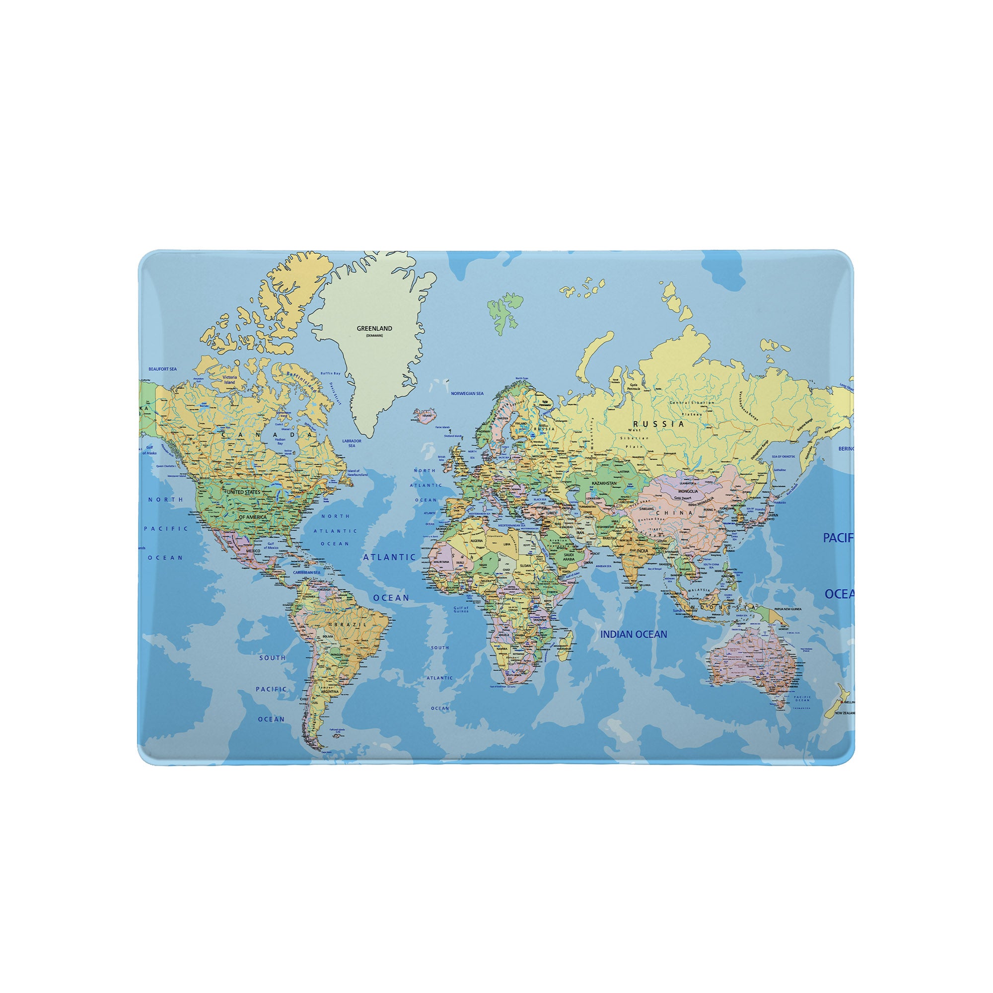 Premium Surface Laptop Case with World Map Design - Durable Protective Cover for Microsoft Surface Laptop 1/2/3/4 - Perfect for Travel, Business & School Use