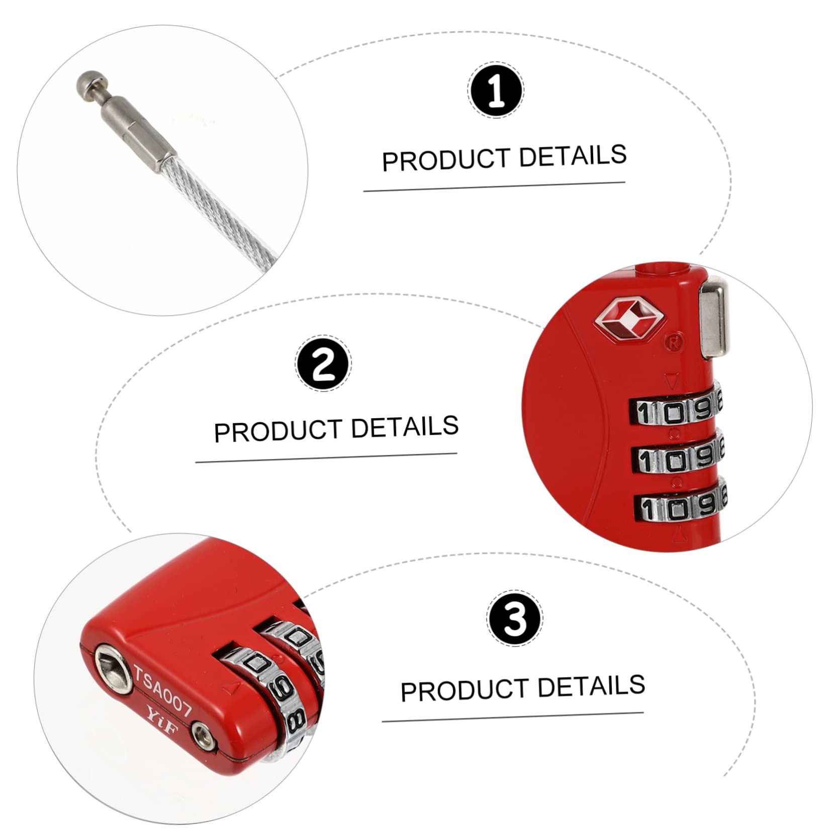 POPETPOP Outdoor Padlock - Waterproof & Heavy Duty Travel Luggage Lock with Key, TSA Approved for Suitcases, Backpacks & Bags - Perfect for Airports, Hotels & International Travel Security