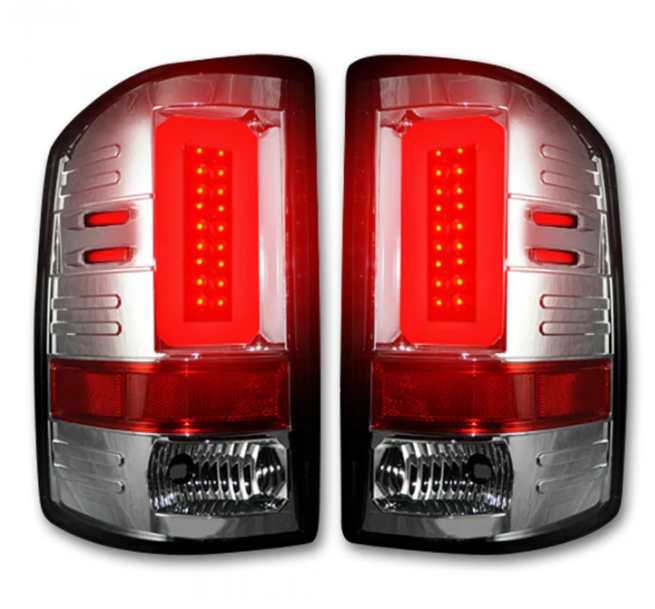 GMC Sierra 1500 2014-2018 OLED Tail Lights - Clear Lens (Fits 3rd Gen Single Wheel Models with OEM Halogen Lights) | Upgrade for Enhanced Visibility & Style