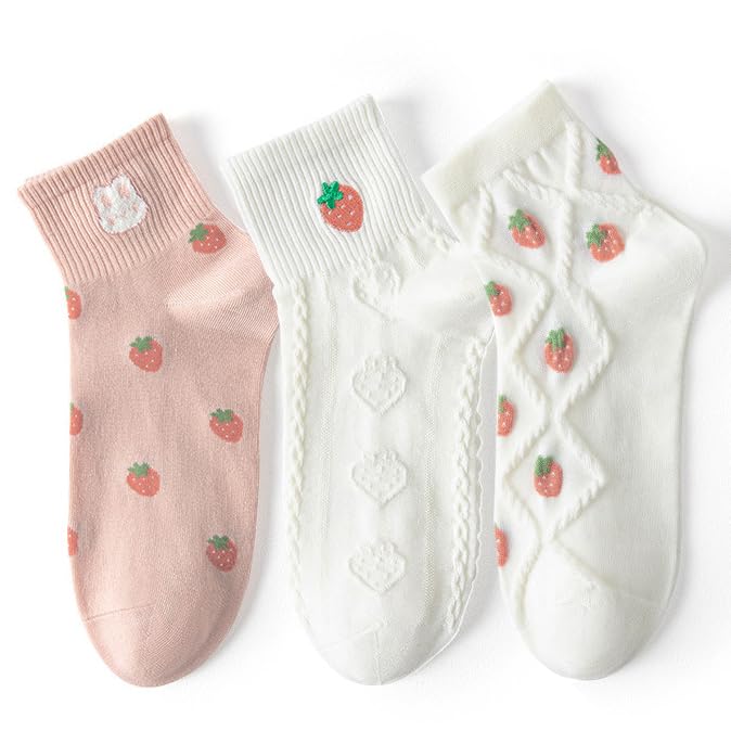 Breathable Women's Ankle Socks with Lace & Floral Embroidery - Comfortable Sports Socks for Running, Yoga & Casual Wear