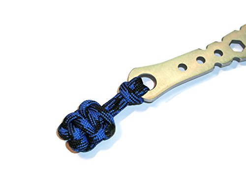 RedVex Paracord Zipper Pulls - Knife & Gear Lanyards - Cobra Style (Black & Blue, 2.5