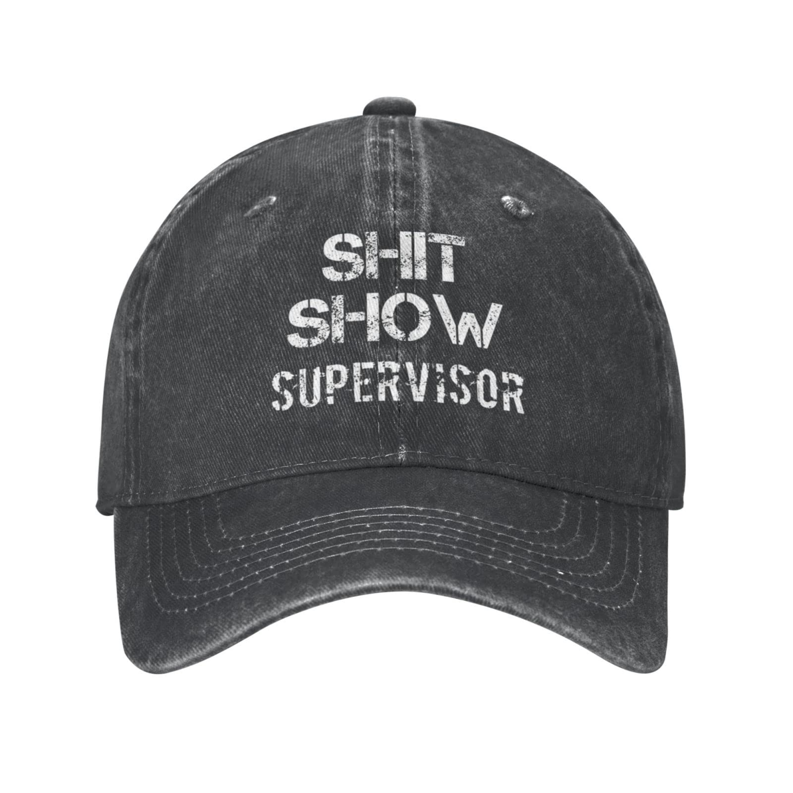 Peiyeety Funny Shit Show Supervisor Hat - Graphic Dad Cap for Men - Perfect for Comedy Shows, Gag Gifts & Casual Wear