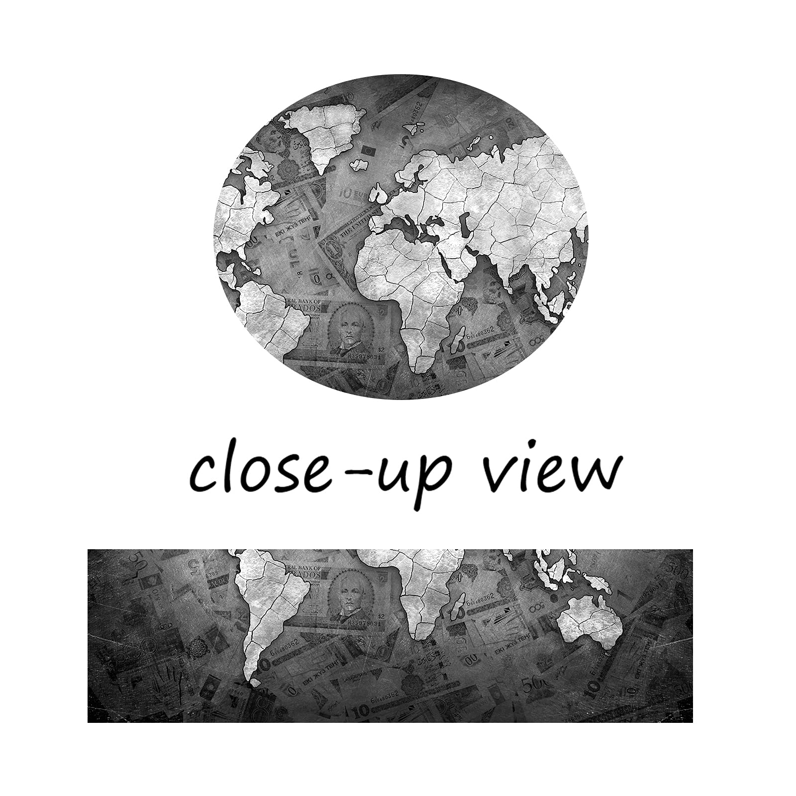 Black and White World Map Canvas Wall Art - 40x28 Inches Framed Travel Map Print for Bedroom, Home & Office Decor - Ready to Hang Beige Background Wall Art - Perfect for Travel Enthusiasts & Geography Lovers