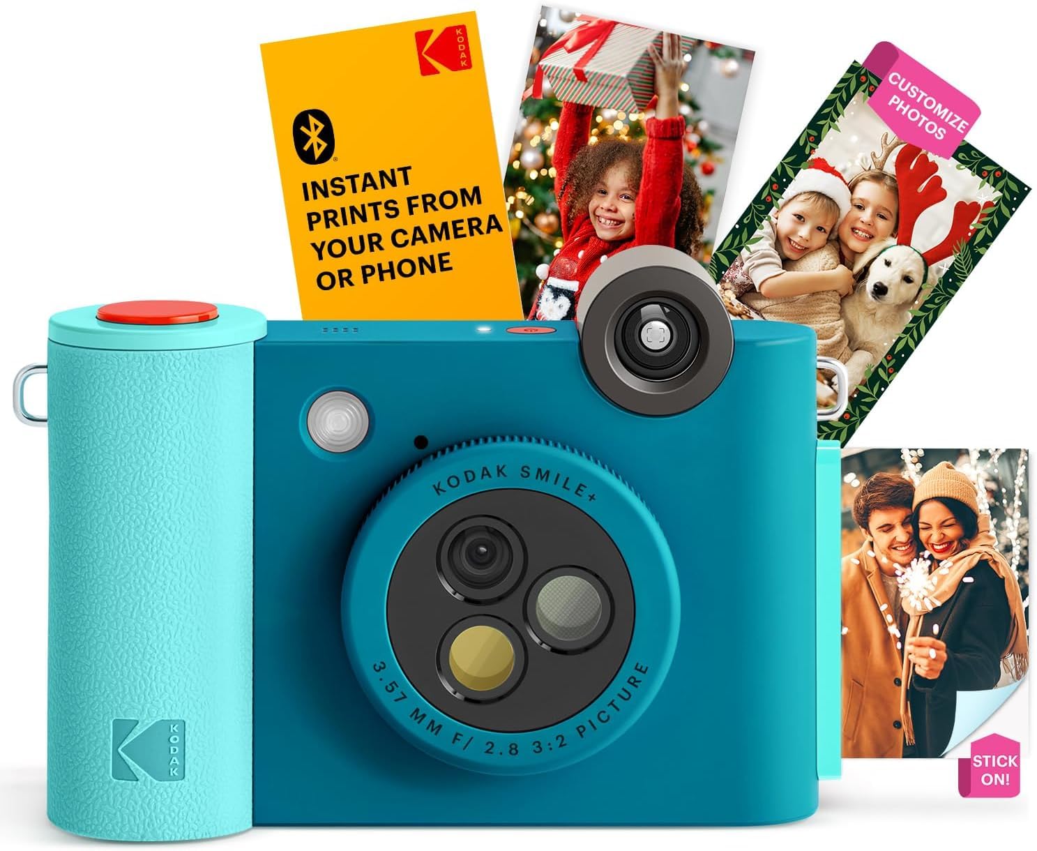 KODAK Smile+ 2-in-1 Digital Instant Camera & Bluetooth Photo Printer with 50 Sheets Premium 2