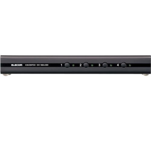eRekomu 4-Port USB KVM Switch with DVI & Audio Support - Seamless Multi-Computer Control for Home Office, Gaming, and Server Management