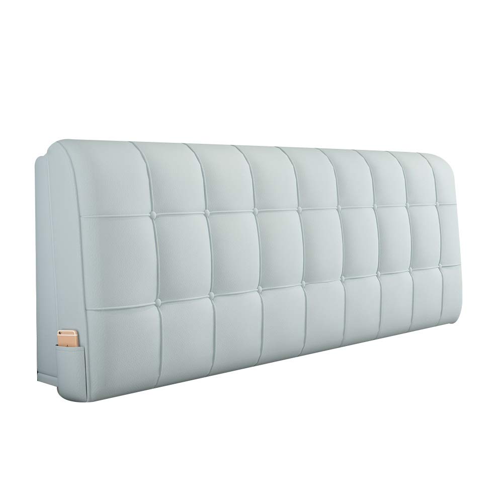 LXLIGHTS Bed Wedge Headboard Cushion - Waterproof & Easy to Clean, 6 Colors & 5 Sizes, Customizable (Blue, No Headboard-120cm) - Perfect for Reading, Watching TV, or Recovering in Bed
