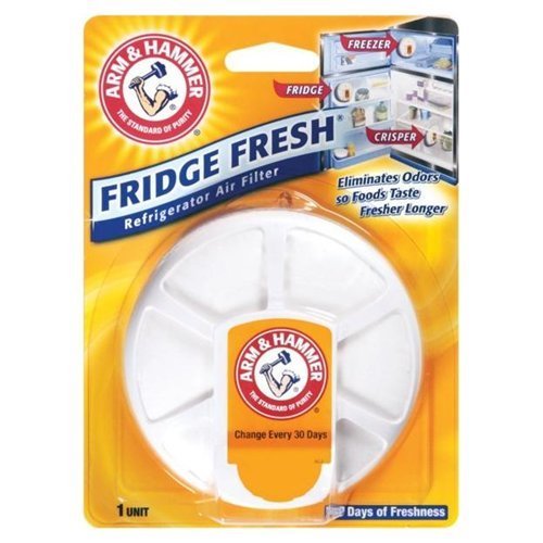 Arm and Hammer Fridge Fresh Baking Soda Discs (Pack of 16) - Odor Absorber for Refrigerator & Freezer - Keep Food Fresh & Eliminate Bad Smells - Church and Dwight