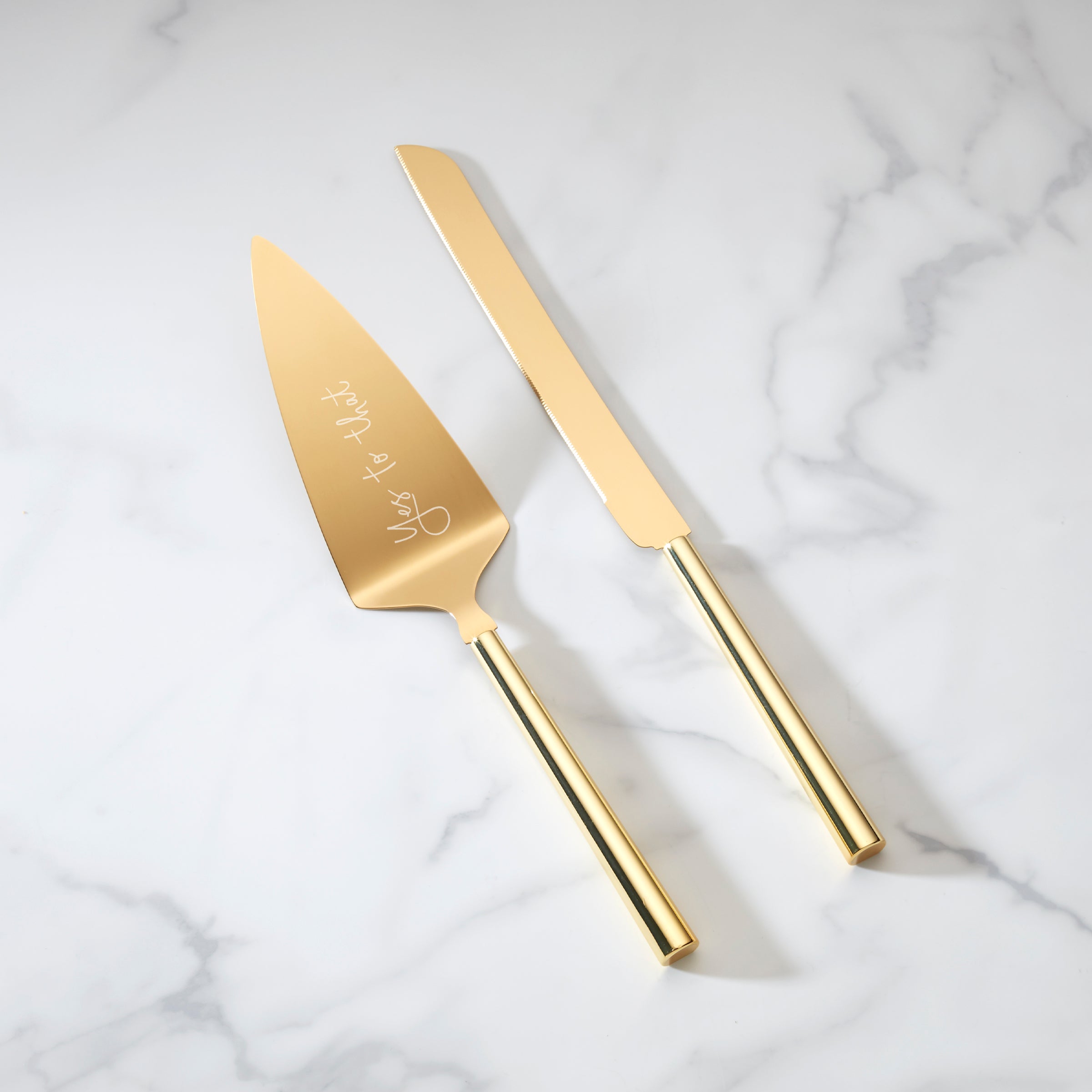 Charmed Life 2-Piece Stainless Steel Dessert Serving Set - Perfect for Cake, Pie & Ice Cream at Parties & Dinner Gatherings