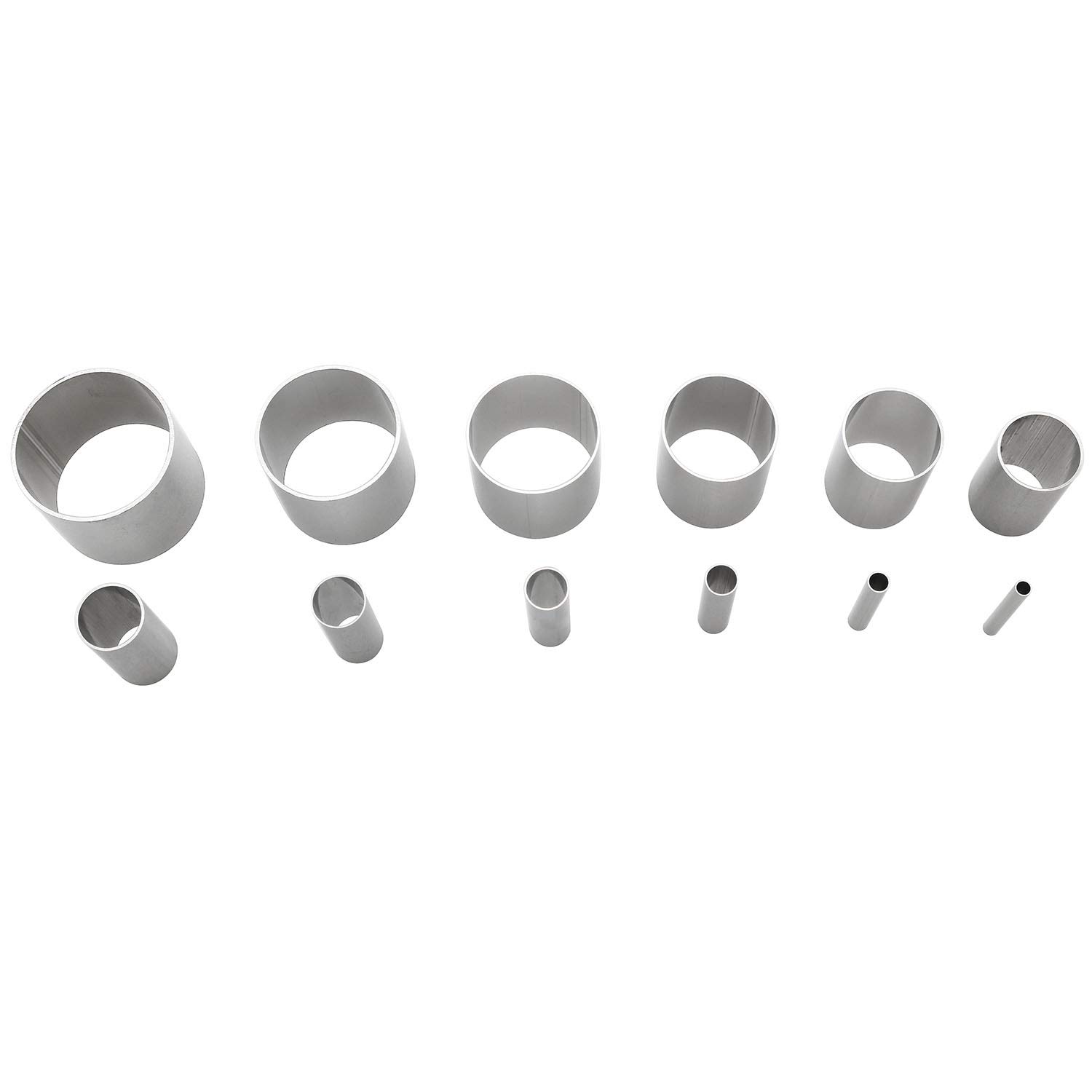 12PCS Stainless Steel Hollow Round Clay Cutters - Professional Polymer Ceramic Pottery Sculpting Punch Tools with Circle Shape Indentation for DIY Crafts, Jewelry Making & Home Decor