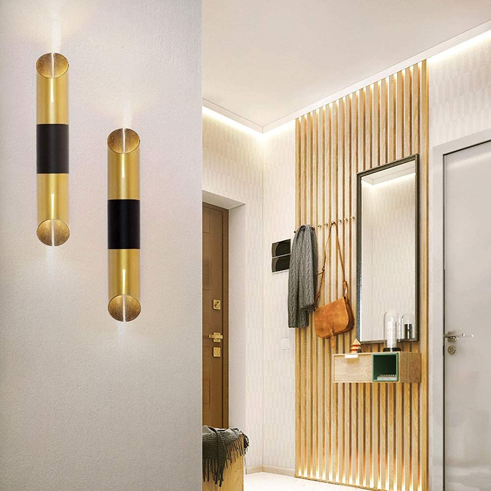 Modern Wall Lamp - Up Down Iron Art Sconce with Spotlight for Living Room, Bedroom, Hallway & Bathroom | Indoor Decorative Wall Lighting for Home & Office Spaces