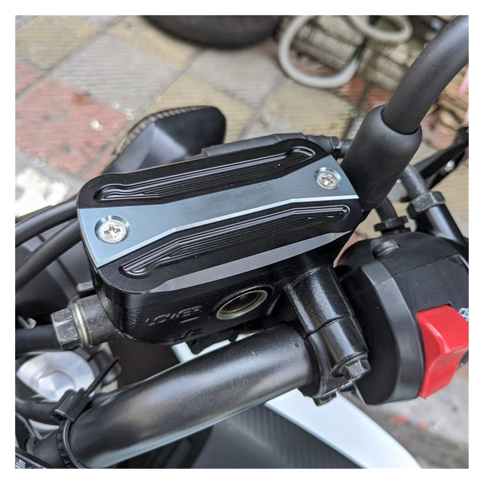 Motorcycle Brake Fluid Reservoir Cover for Honda Rebel 300 & 500 (2017-2021 Models) - Durable Replacement Part for Cruiser Bike Maintenance & Customization