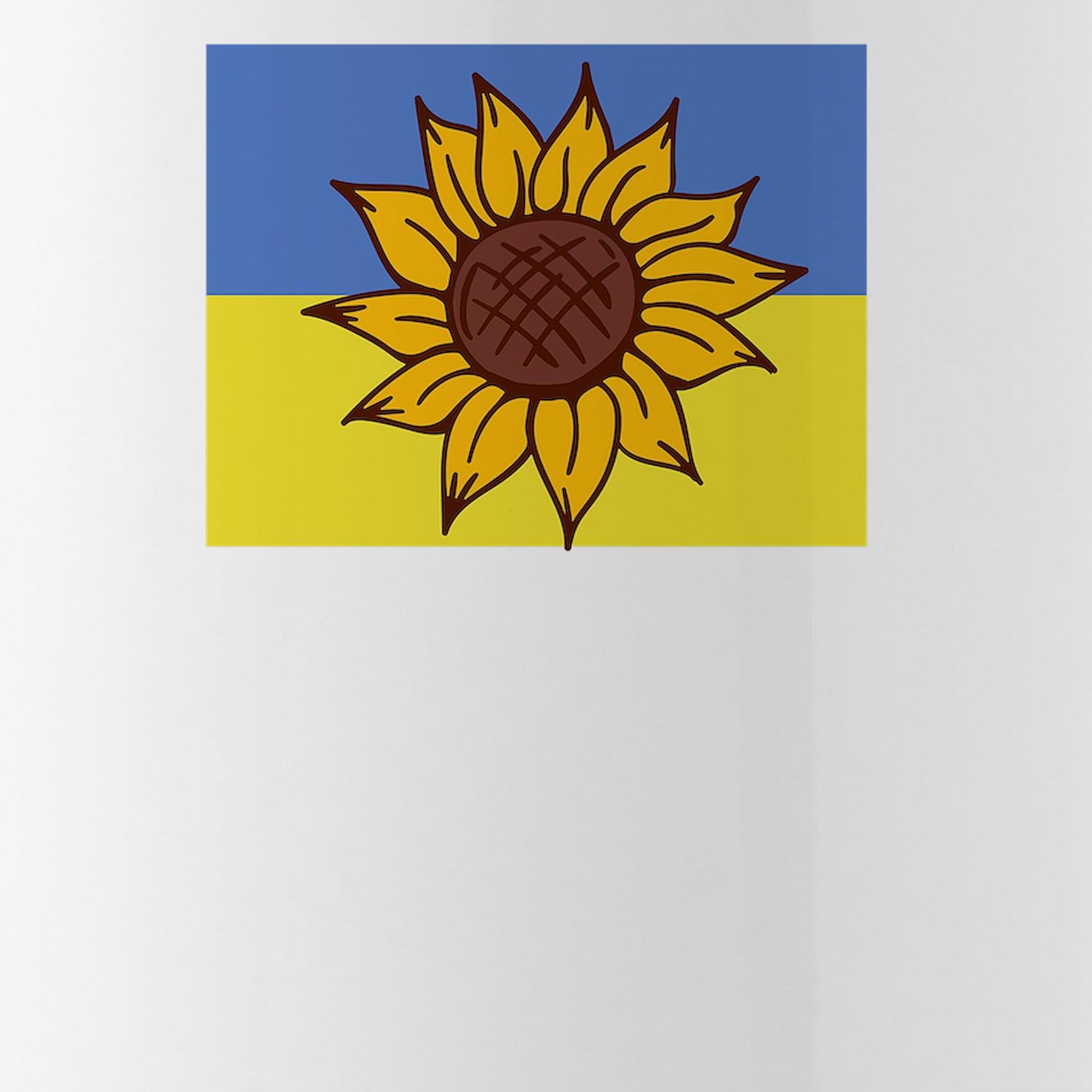 Ukraine Sunflower 1.0L (34 oz) Stainless Steel Water Bottle - Insulated, Leak Proof, BPA Free - Perfect for Travel, Gym & Outdoor Activities